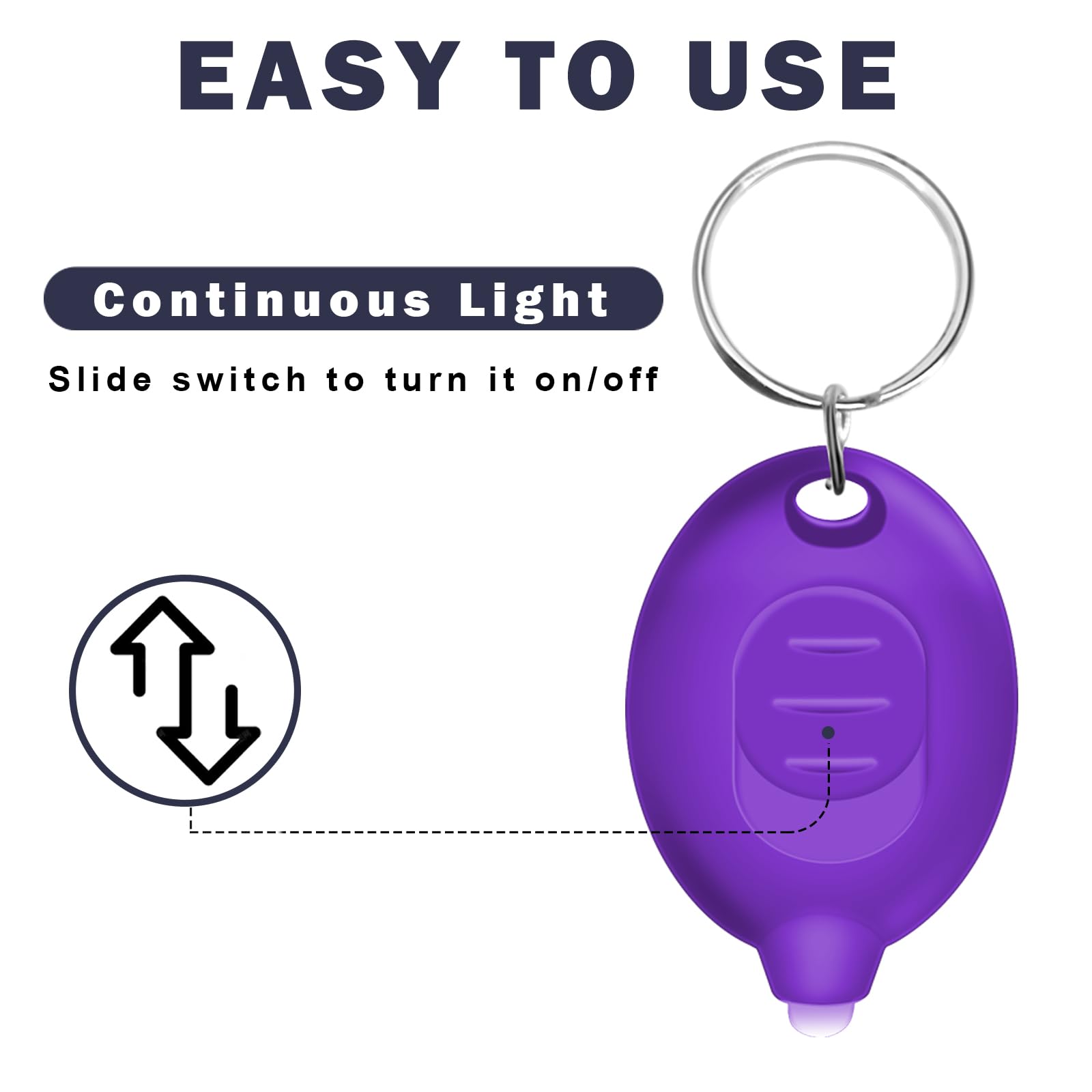Daemson Mini Uv Keychain Flashlight, Portable Black Light, 12 Lumen Ultra Bright Tiny Flashlight, Small Keychain Flashlight For