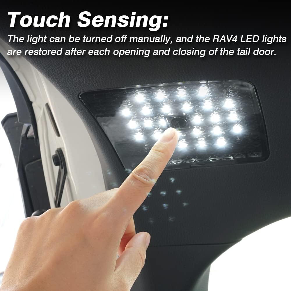 Powerty Cargo Lamps for 2022-2023 Toyota RAV4, LED Decorative Atmosphere Lighting, Trunk Ceiling Lights, 2 PCS