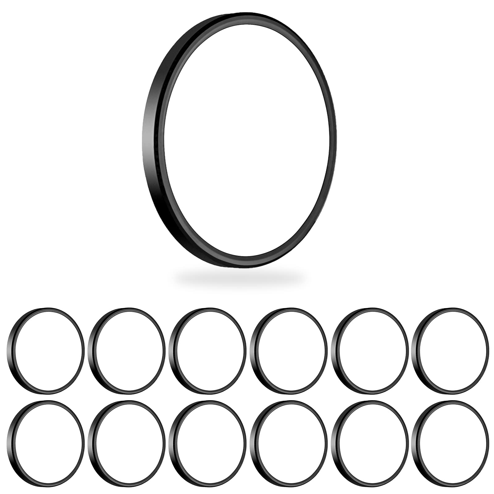 MODERN 12 Pack Super Thin 9inch 2800lm Flush Mount LED Ceiling Light Black, 5000K Daylight, Undimmable Ceiling Light Surface Mou