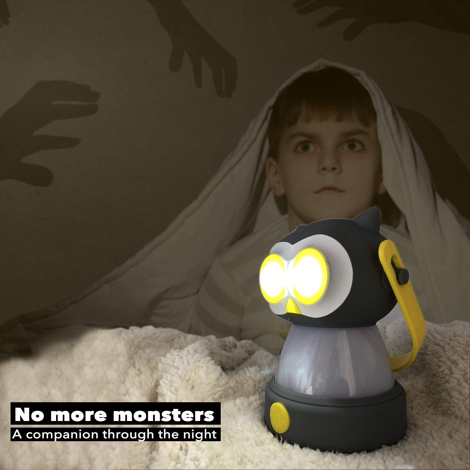 Outdoor Equipment Led Camping Lantern & Headlamp Set For Kids, Fant.Lux Battery Powered Night Light For Emergency, Hurricane, Lightweight Tent Lamp - Owl (Owl Set)