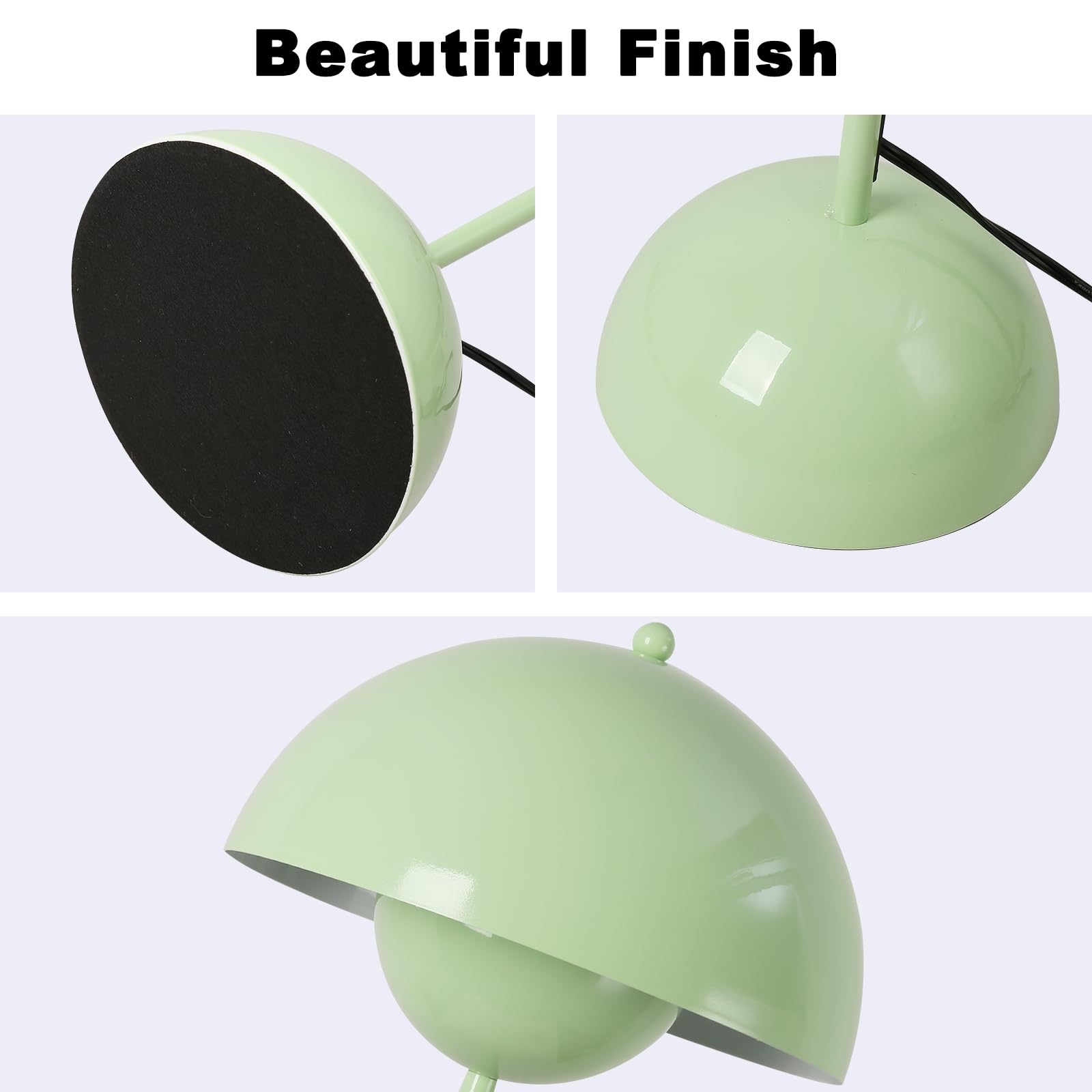 COSYLUX Modern Floor Lamp - Industrial Metal Shade, Tall Standing Design for Living Room, Bedroom, Office - Pastel Green