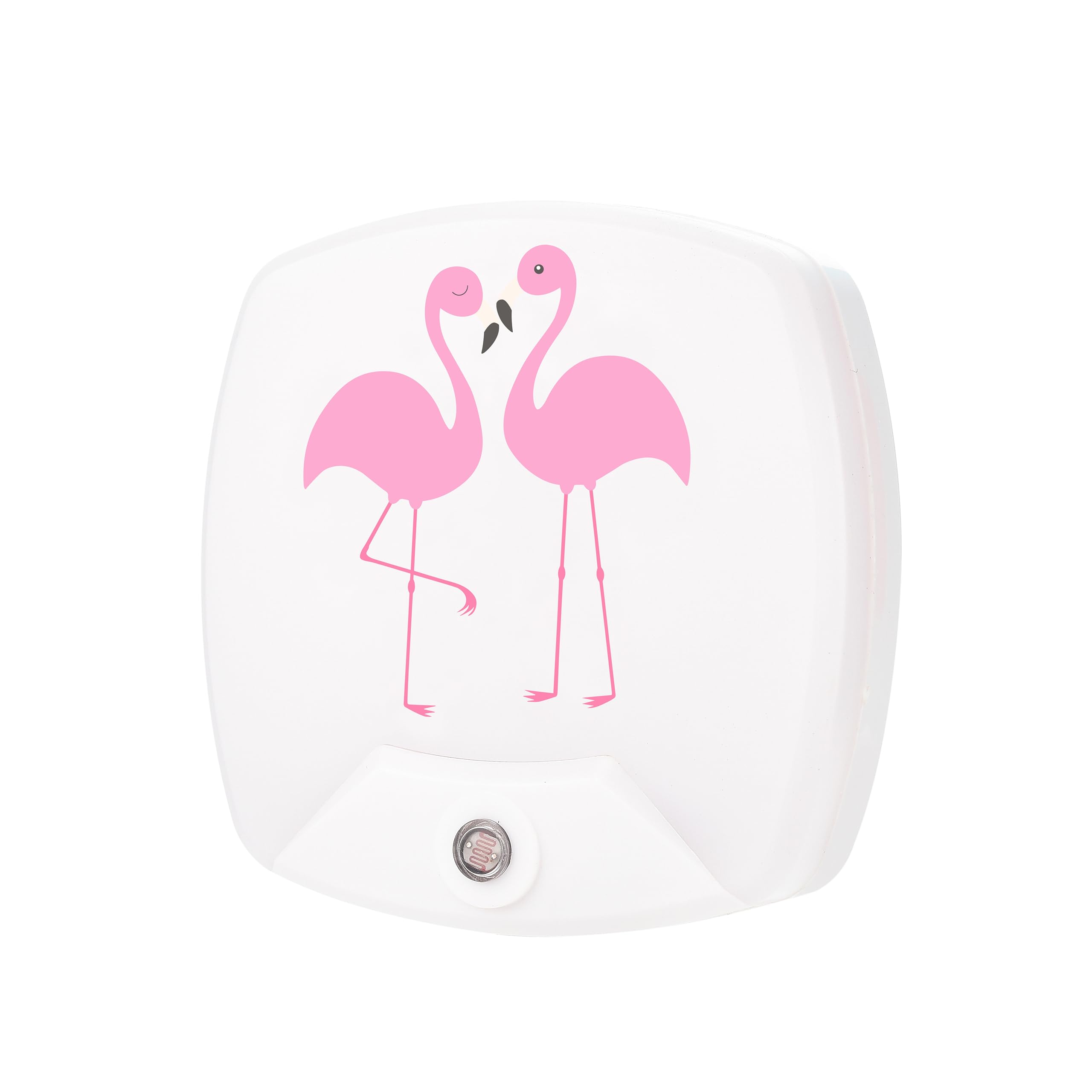 2 Pack - Cartoon Flamingos LED Plug-in Night Light for Kids - Wall Lamp Take Good Care Children Sleep Light Sensor Auto Controll