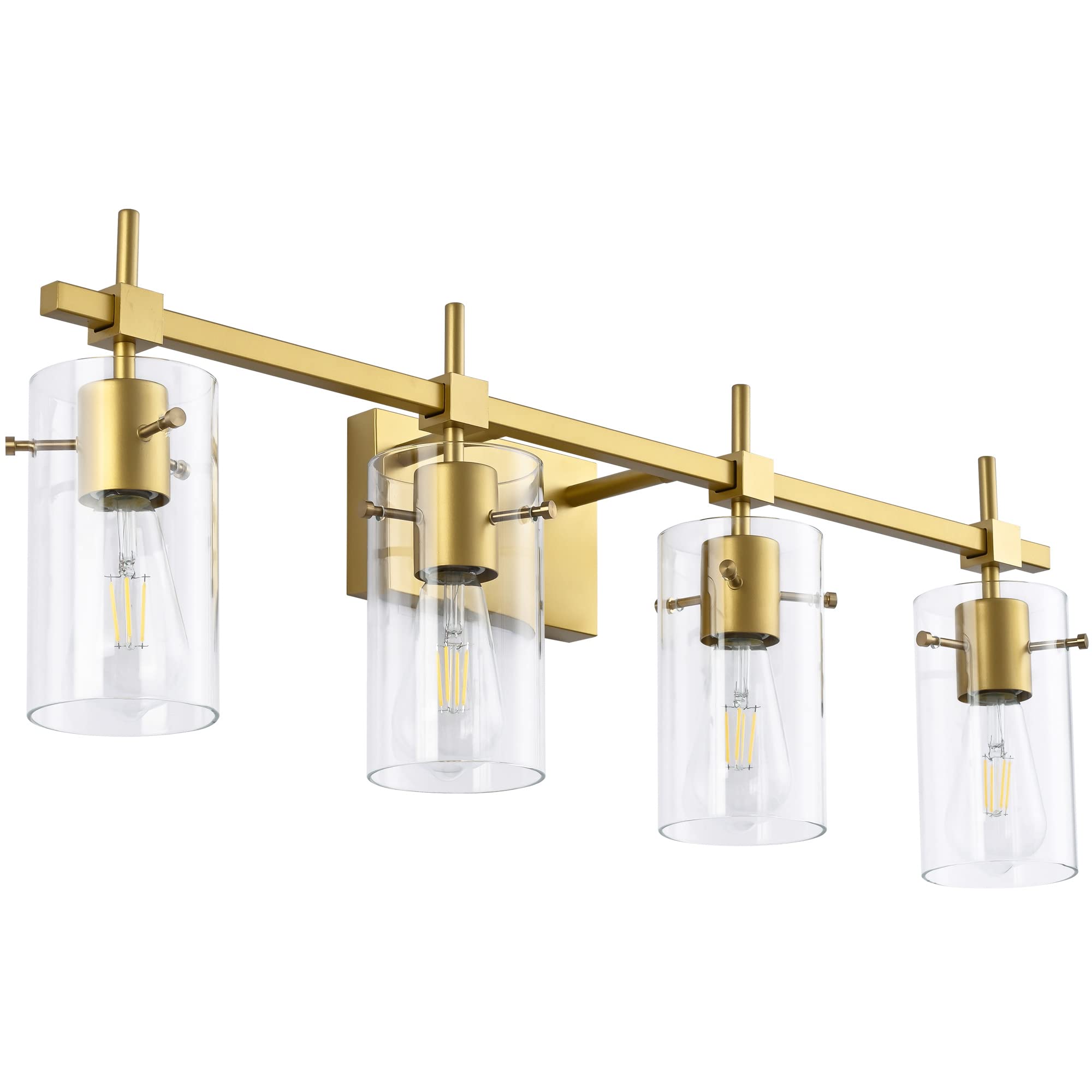 Solfart Gold Bathroom Light Fixtures Vanity Lights For Mirror 5 Lights Bathroom Vanity Light Wall Sconce