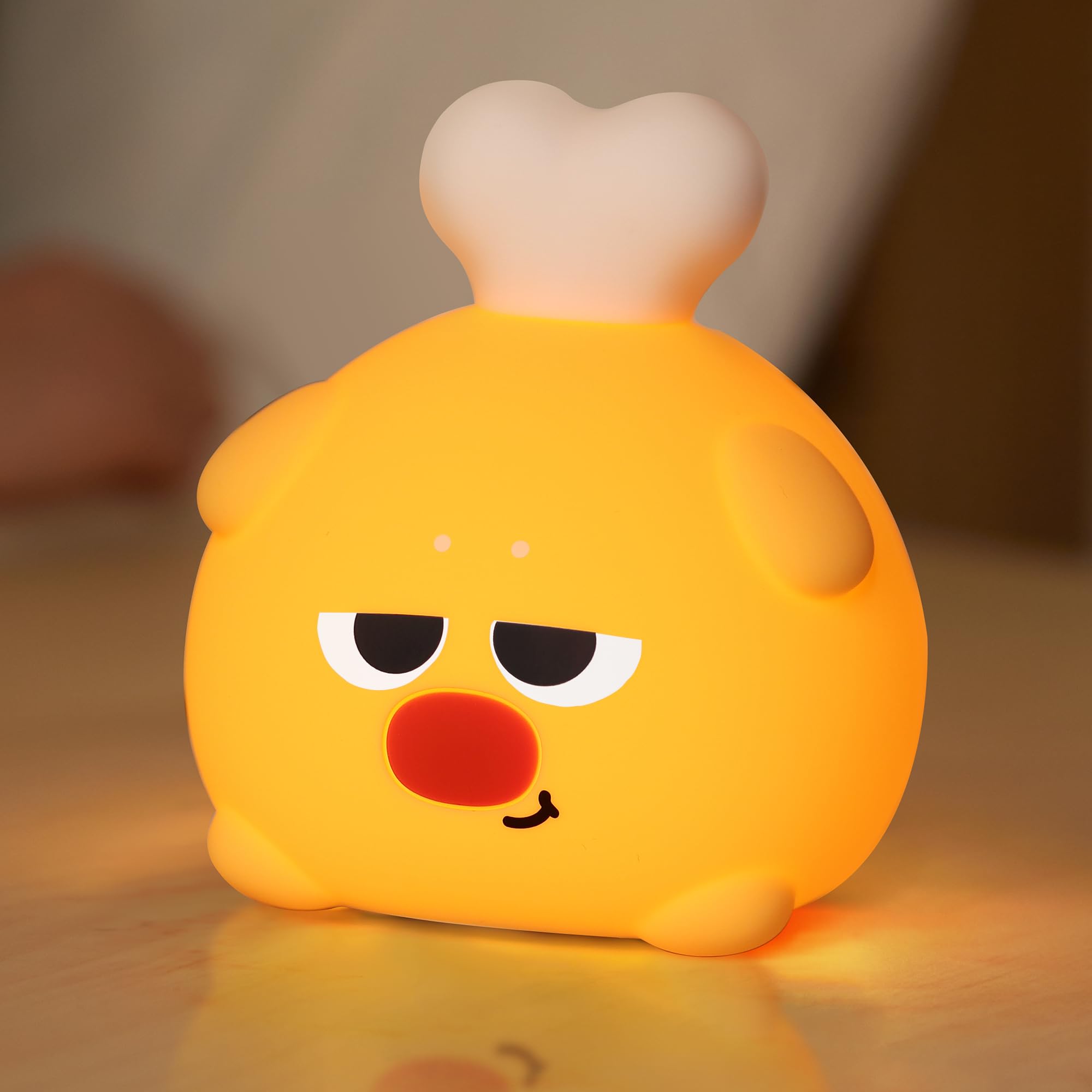 UNEEDE Reindeer Silicone Night Light for Kids, Cute Christmas Gift, Warm Yellow LED Light, Soft Touch, USB Rechargeable, 90-Day 