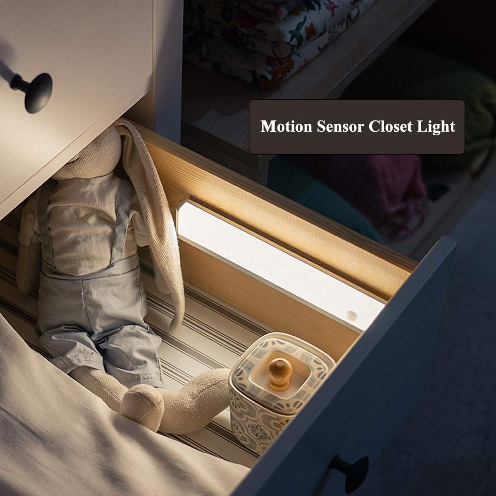 Under Cabinet Light Led Rechargeable Battery Operated Motion Sensor Light Indoor 2 Pack Magnetic Closet Lights Wireless Under Co