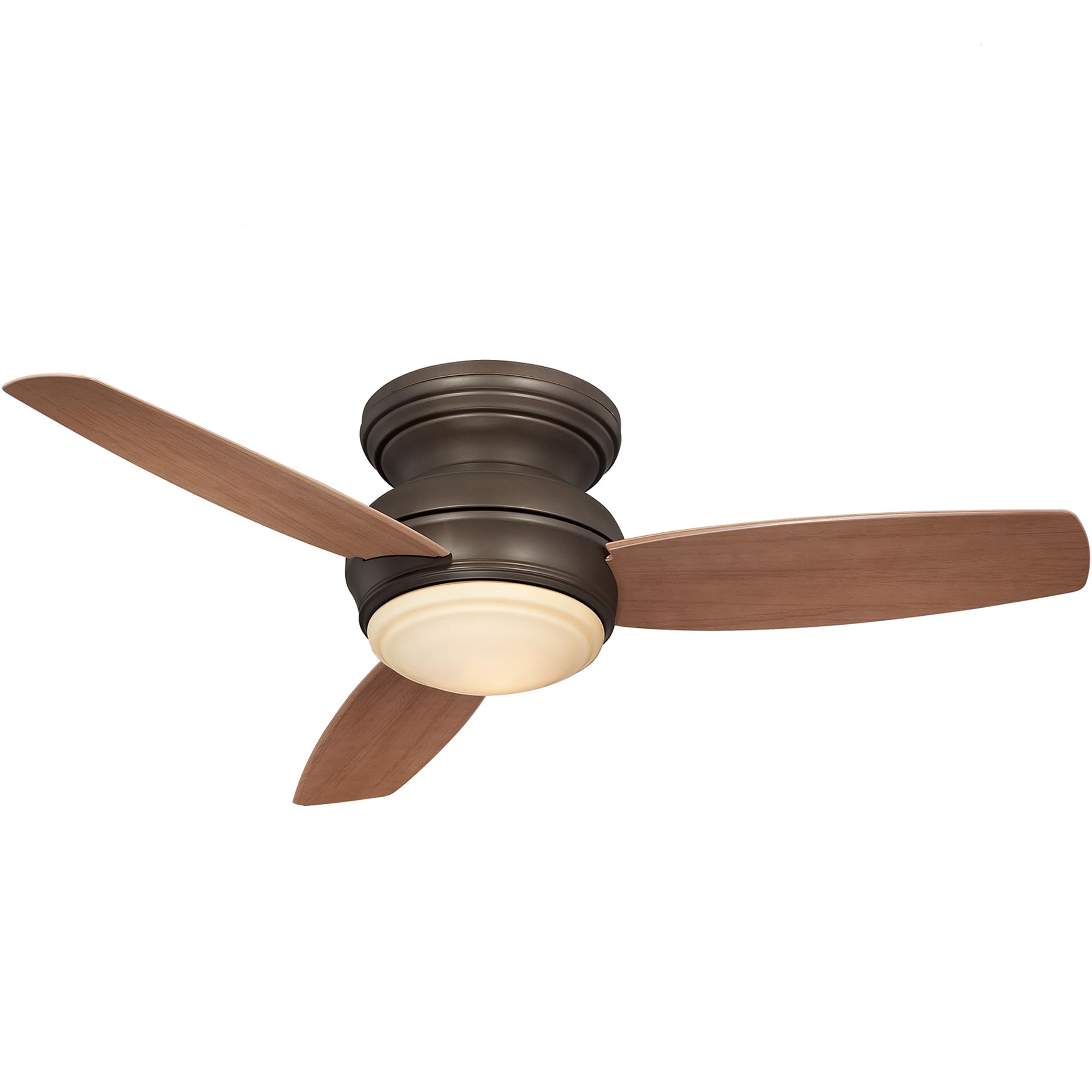 Minka-Aire F593L-ORB Tradtional Concept 44 Inch Flush Mount Ceiling Fan with Integrated 14W LED Light in Oil Rubbed Bronze Finis