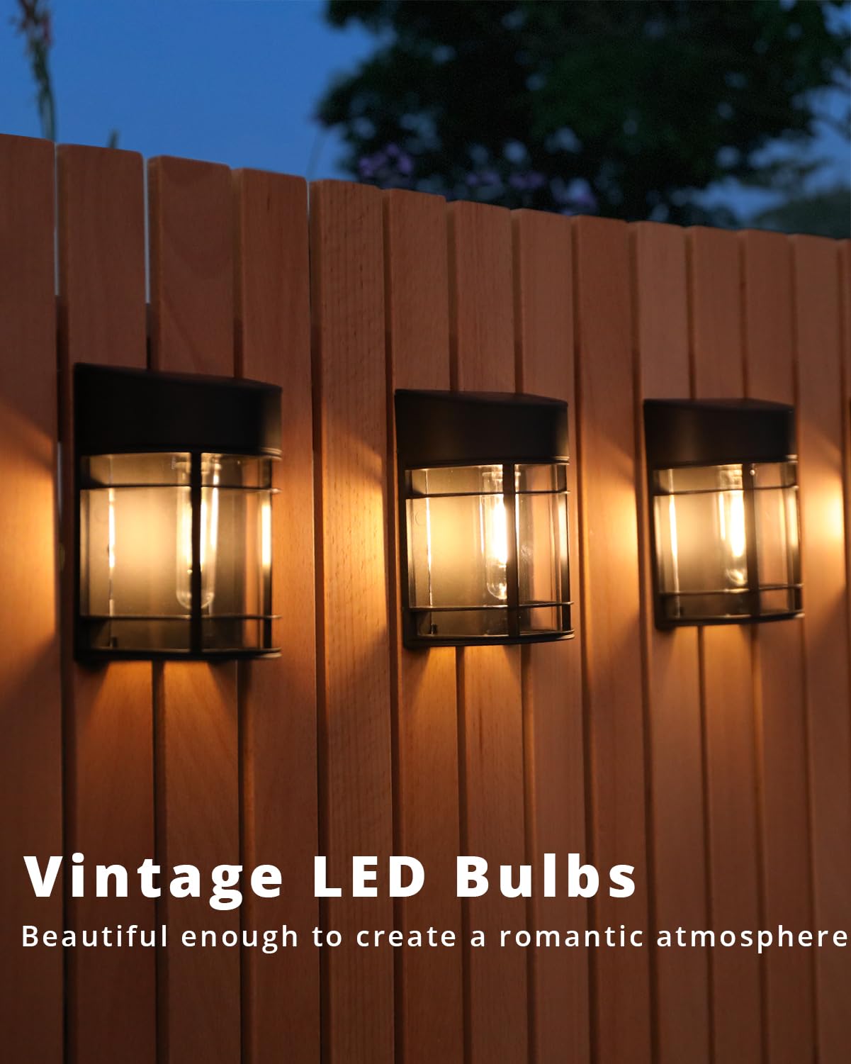 Doeslag Solar Fence Lights, 12 Pack Waterproof Solar Lights Outdoor, Outdoor Solar Lights For Fence Garden Yard Step Deck Stairs