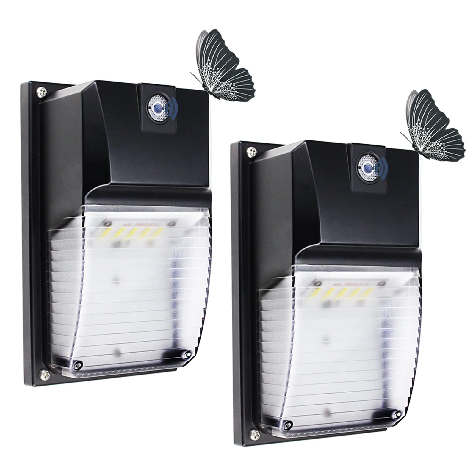 Ltblight 18W Dusk To Dawn Led Wall Pack Light, 1980Lm, Ip65 Waterproof, 2 Pack