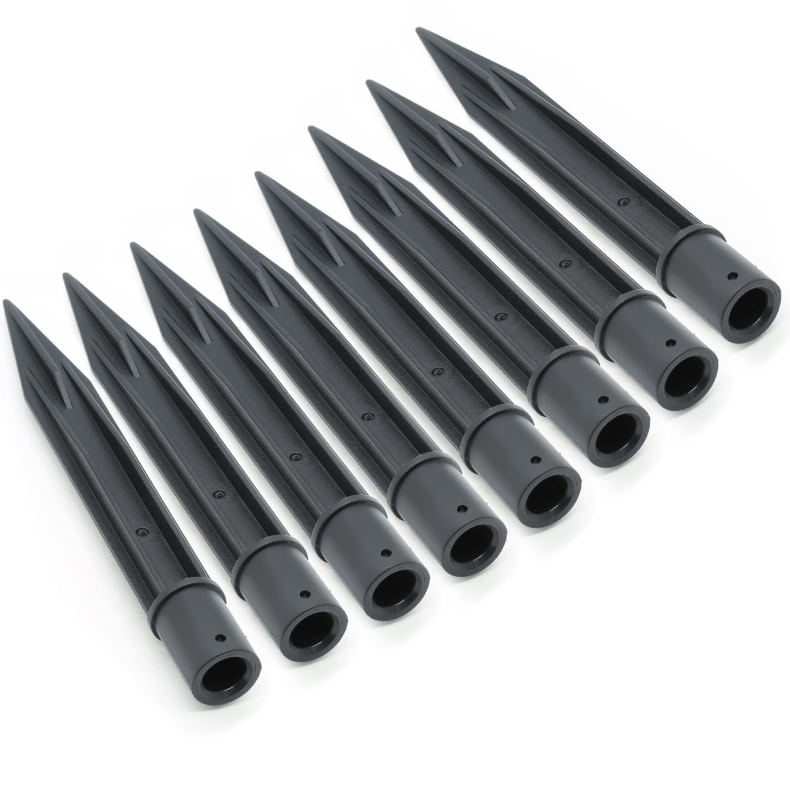 Cionyce 8Pcs Torch Stake 8.25 Inch Pathway Light Stake Plastic Path Light Replacement Abs Plastic Stake Solar Stake For Garden,Pathway Lamps(Head Mounting Dia 0.85Inch)