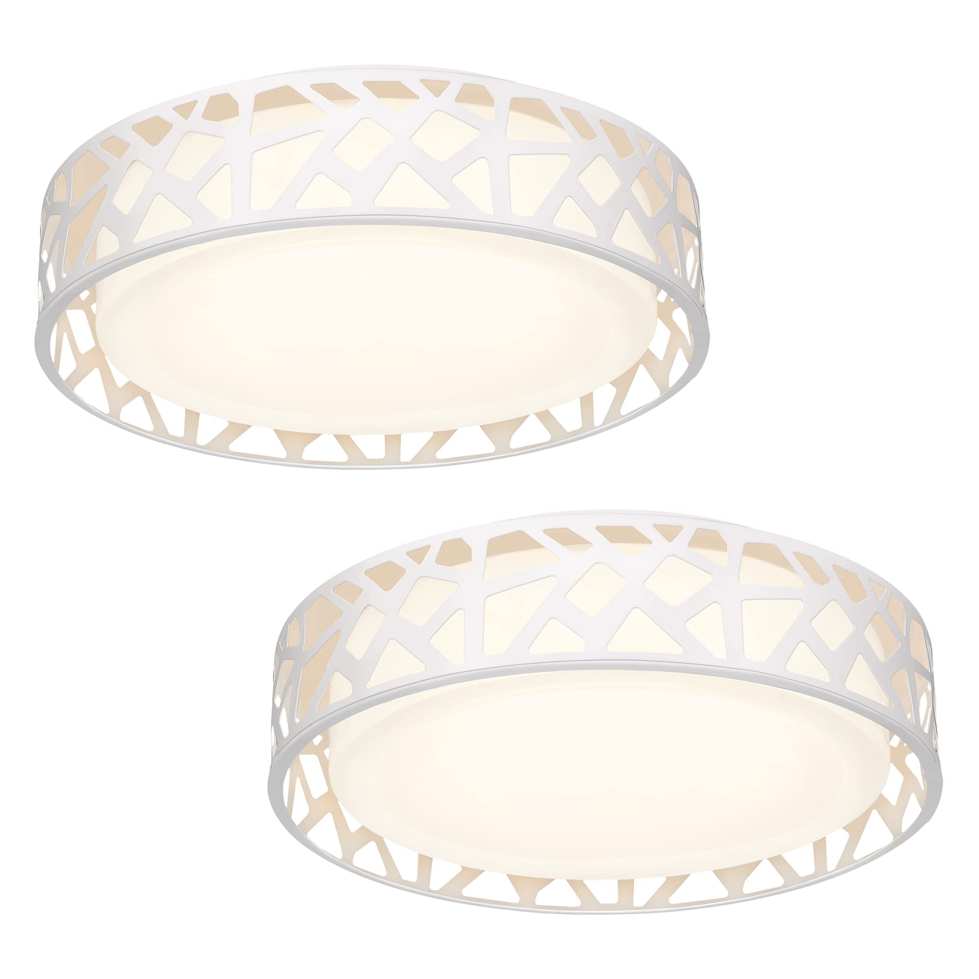 Vicnie 12&quot; Dimmable Flush Mount Ceiling Lights, 15W 1100 Lumens, 3000K