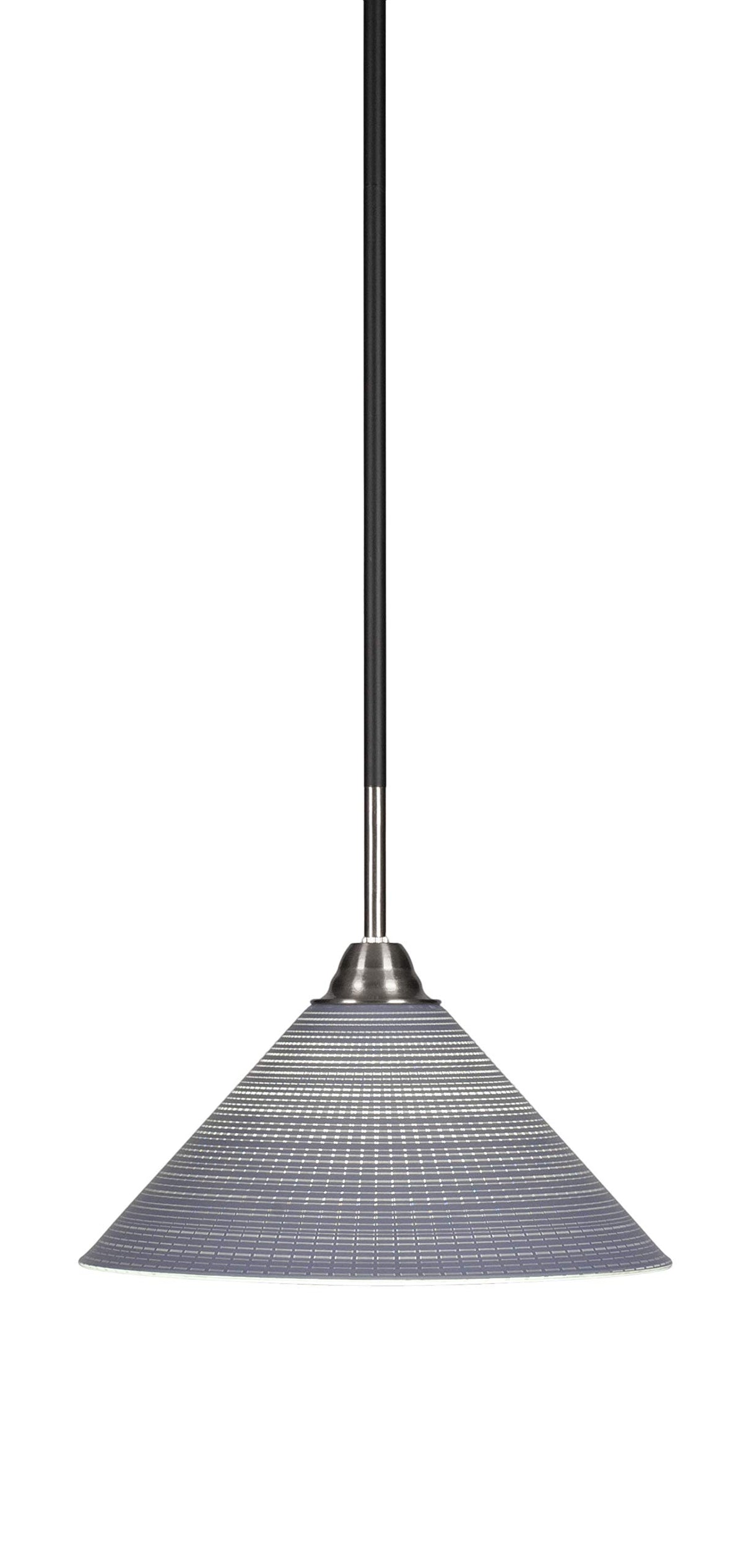 Toltec Lighting Paramount 1 Light Pendant In Matte Black & Brushed Nickel (3401-Mbbn-4002)