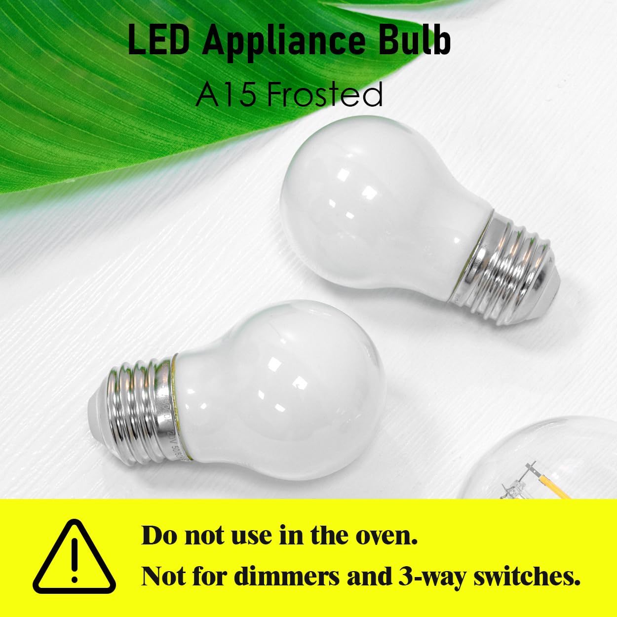 Led Appliance Bulb, 40W Equivalent, Range Hood Light Bulbs, Daylight White 5000K, 5W 500 Lumens, Non-Dimmable, E26 Base, Refrige