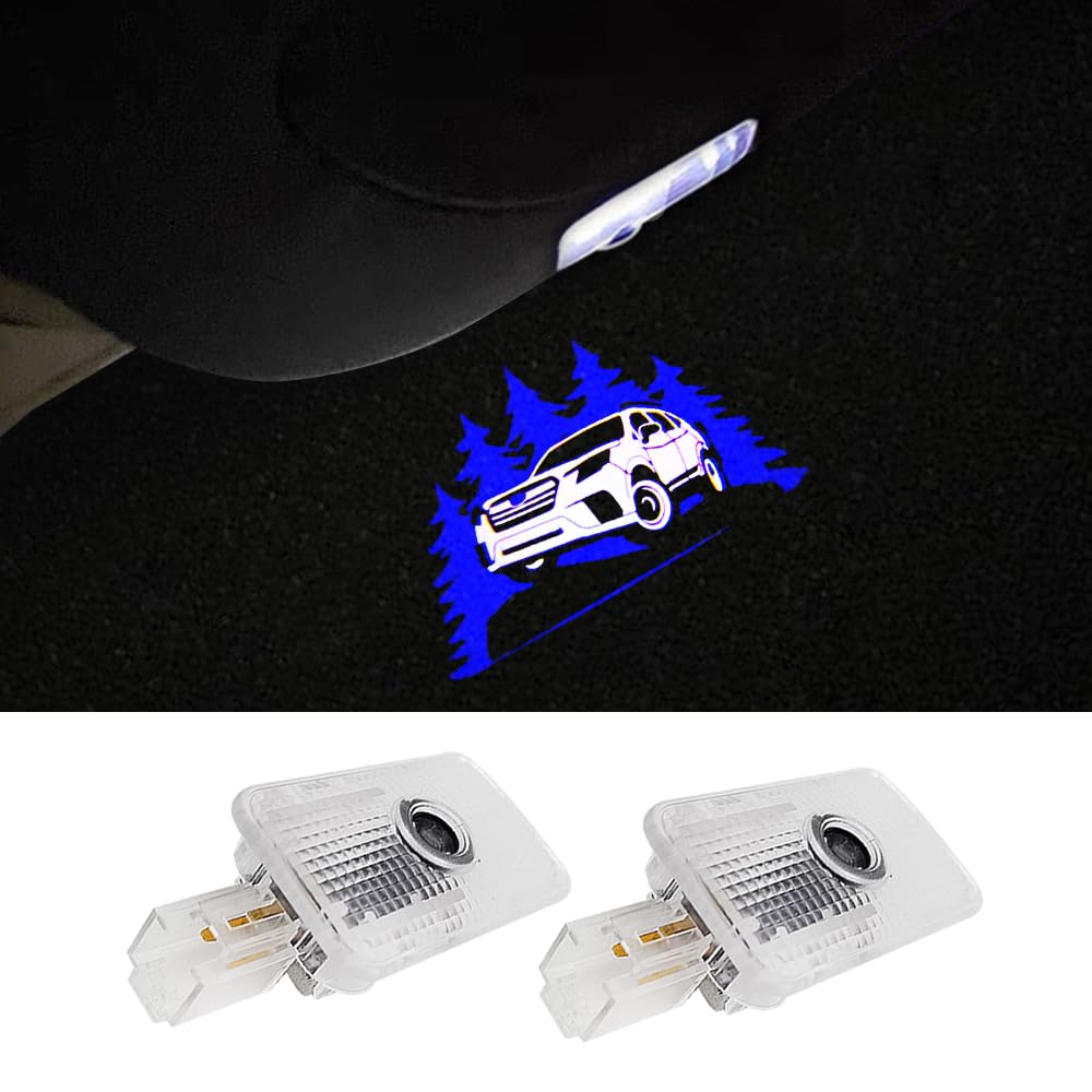 uunonaha LED Car Door Logo Lights - Projector Laser Welcome Light - 2 pcs - Compatible with Forester/Outback - Color 01 - ABS Material