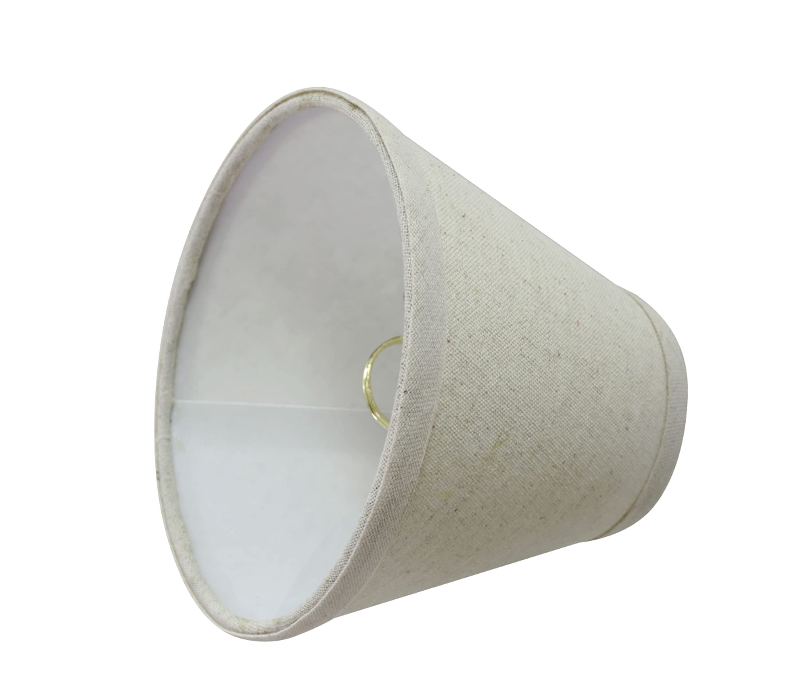 Aspen Creative 32101-2A, Hardback Empire Clip-On Chandelier Lamp Shade, Off-White, 3'' Top X 5'' Bottom X 4'' Slant Height, Set