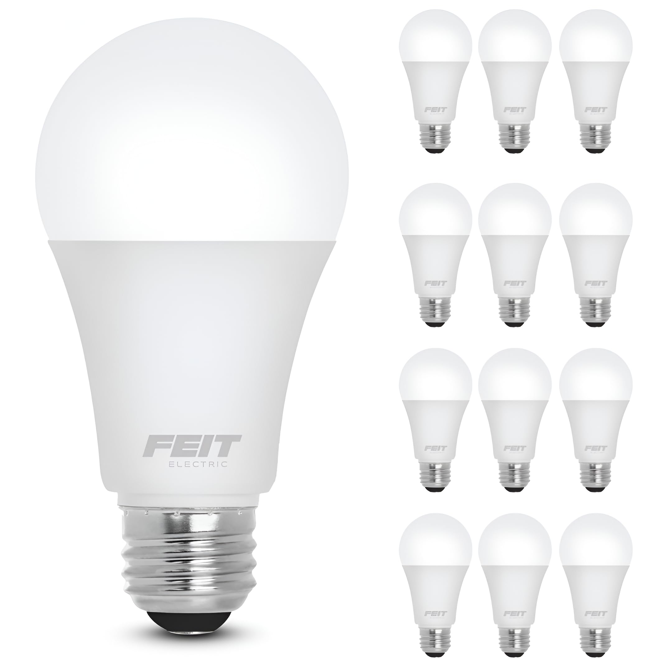 Feit Electric A19 Led Light Bulb, 100W Equivalent, E26 Medium Base, 1500 Lumens, 5000K Daylight White, General Purpose Light Bul