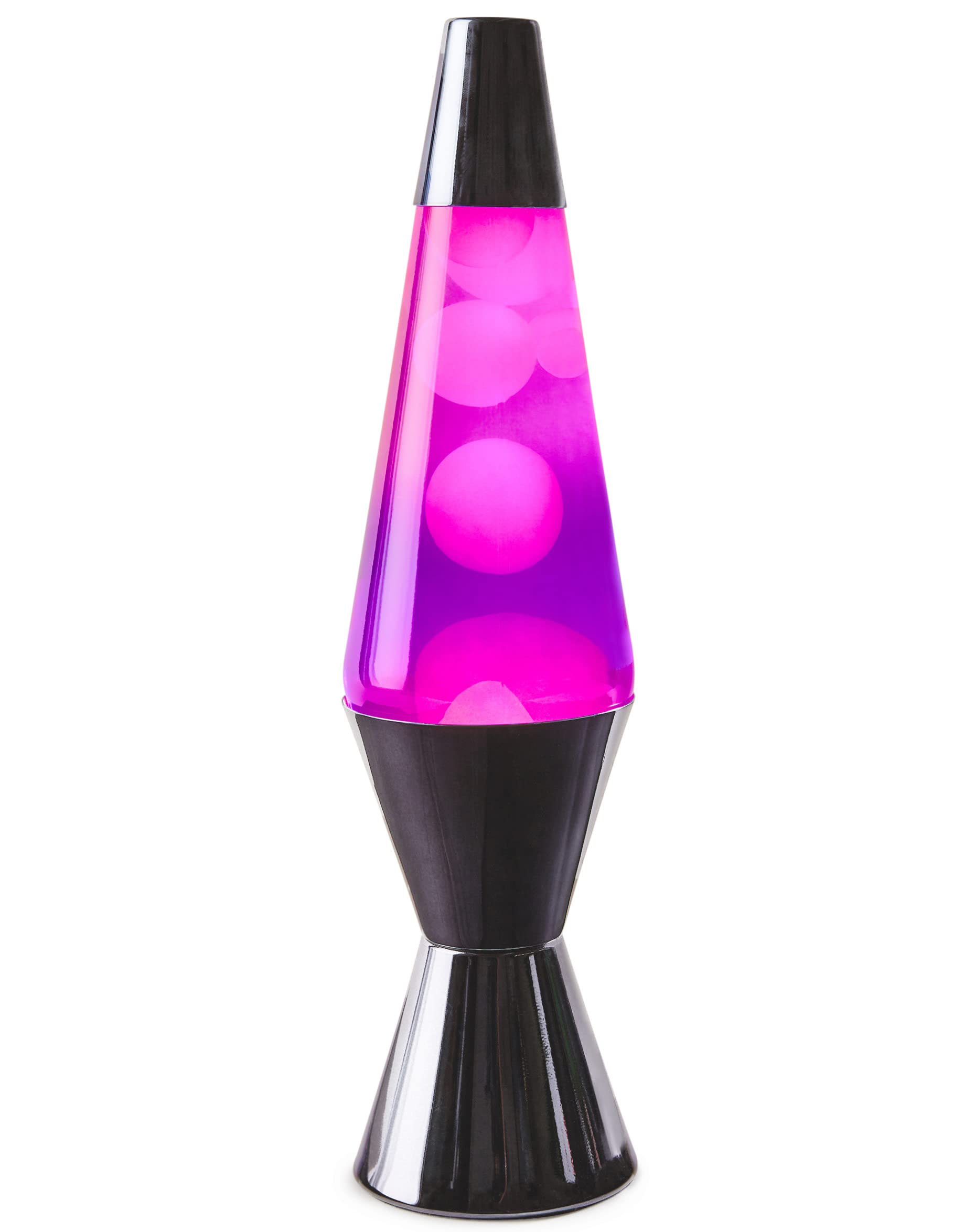 Spencer Gifts Lava Lamp - 14.5in Metallic Charcoal - Original Motion Lamp - White Wax, Clear Liquid, Model 02986784