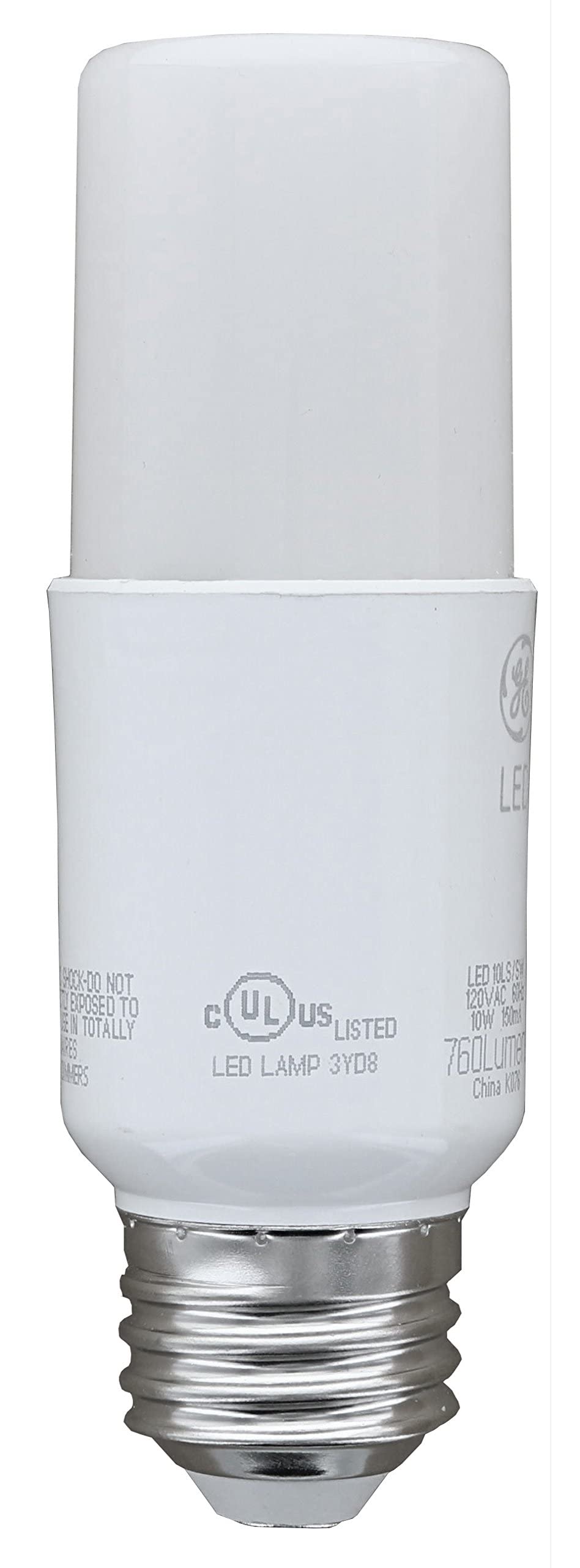 GE LED Bright Stik 10W Light Bulb, 760 Lumen, Soft White, 3 Count, Non-Dimmable, Model 32282