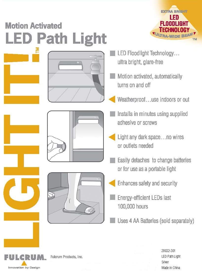 LIGHT IT! by Fulcrum LED Path Light, Bronze, Single Pack, Model 20032-307, Metal