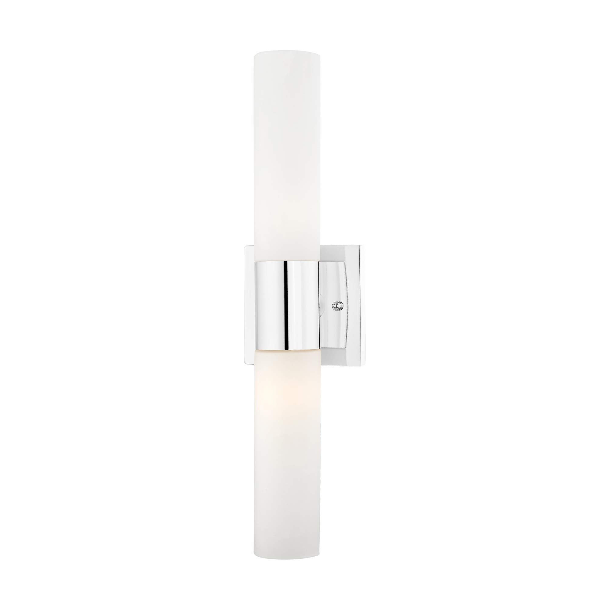 Livex Aero 2-Light Bath Light, Chrome, Alloy Steel, 4.5in x 18in, Model 10102-05