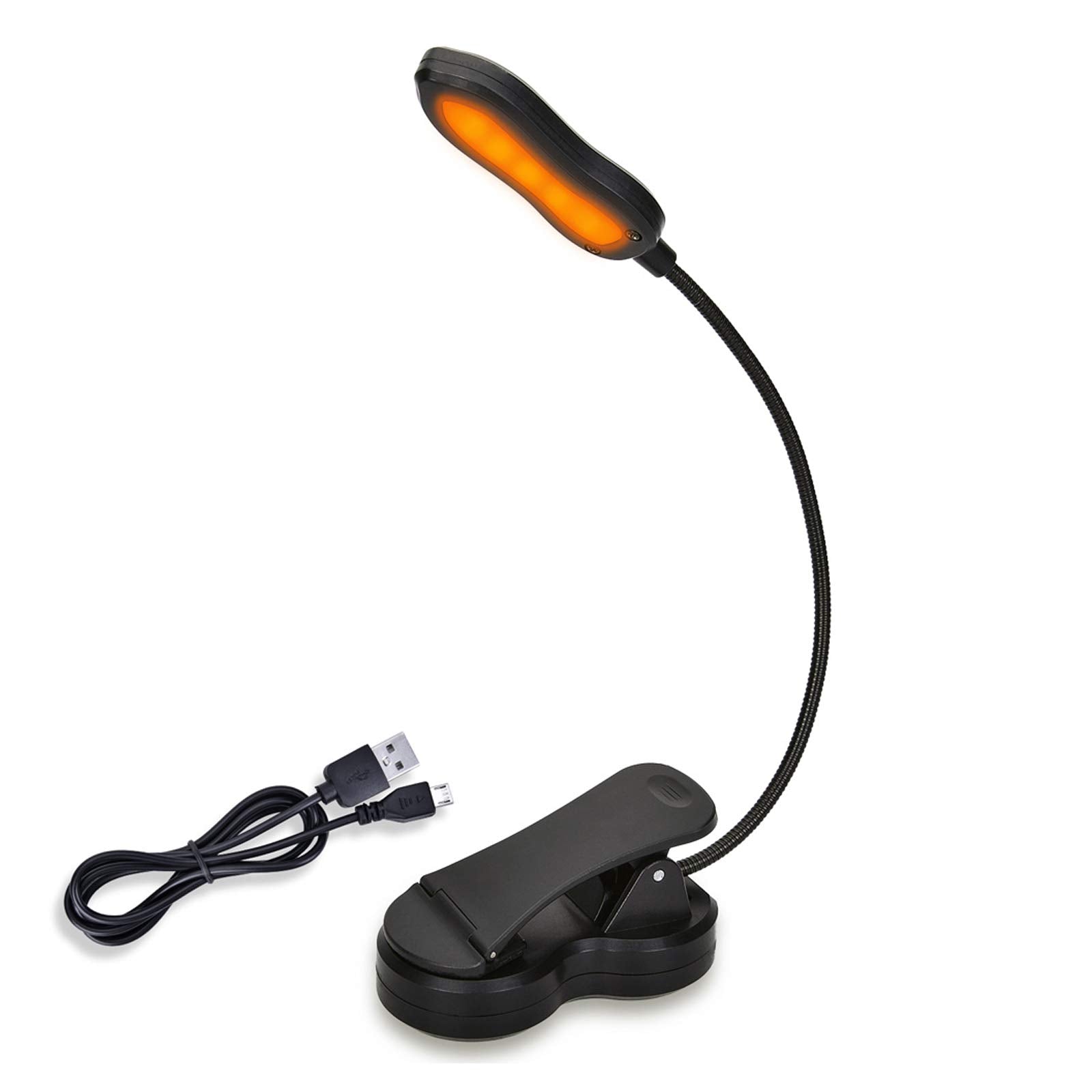 iGoober Amber Book Light, Rechargeable Blue Light Blocking Reading Light, Clip on Book Lamp, 3 Brightness Eye Care Sleep Aid Lights, for Kids, Bookworms and Kindle