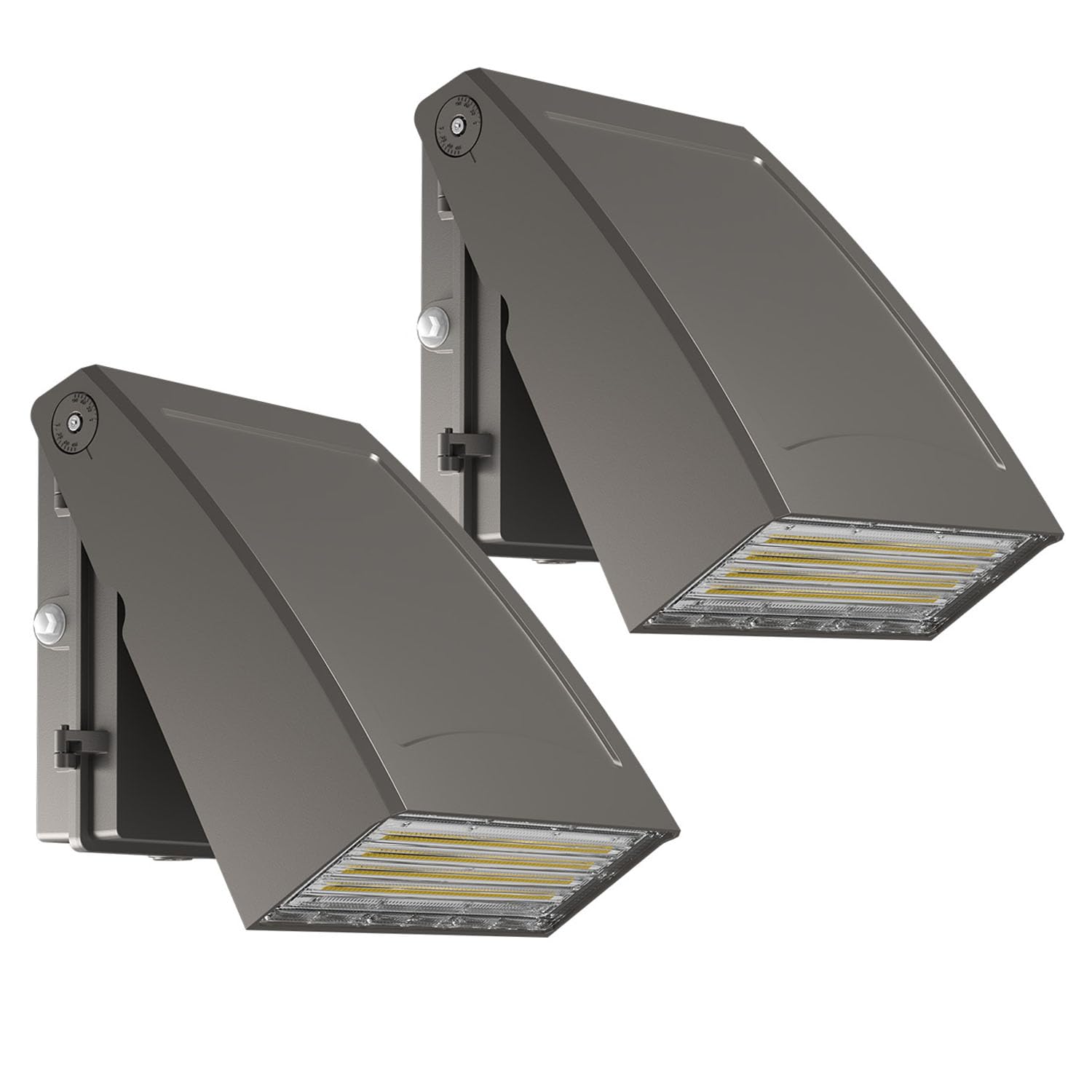 40W LED Wall Pack Light with Dusk to Dawn Photocell, 5600LM, 5000K Daylight, 100-277Vac 90 Adjustable Full Cut-Off Wall Pack, Wa