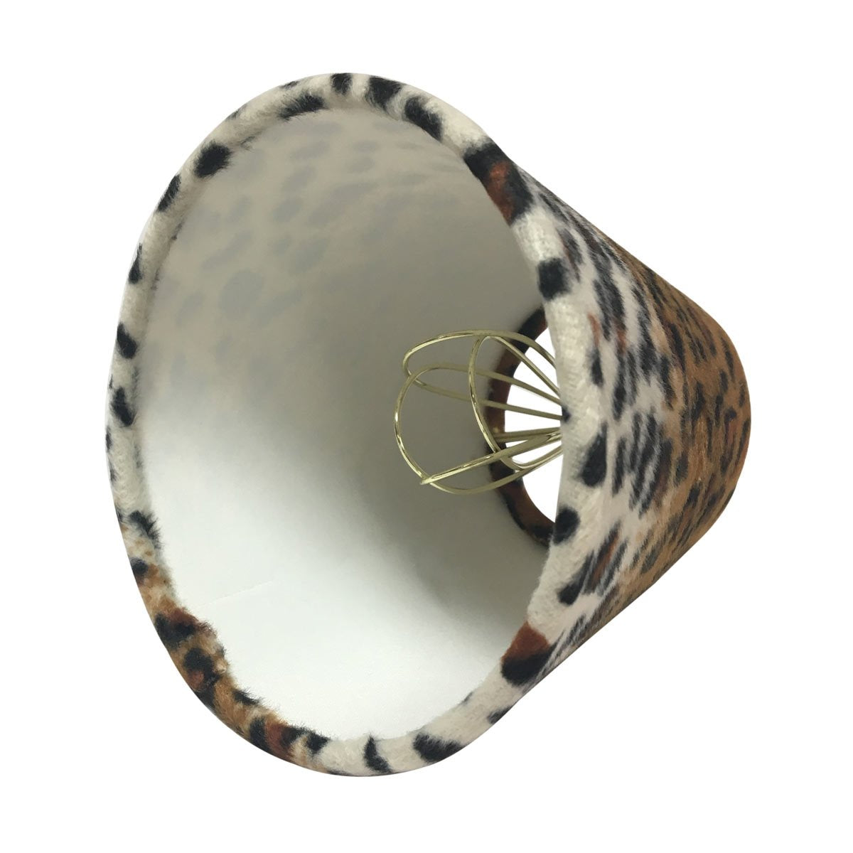 Royal Designs Hardback Chandelier Shade, Leopard Style 2, 3x5x4.5 inches, Silk-Type Fabric, Model CS-958-5-6, Pack of 6