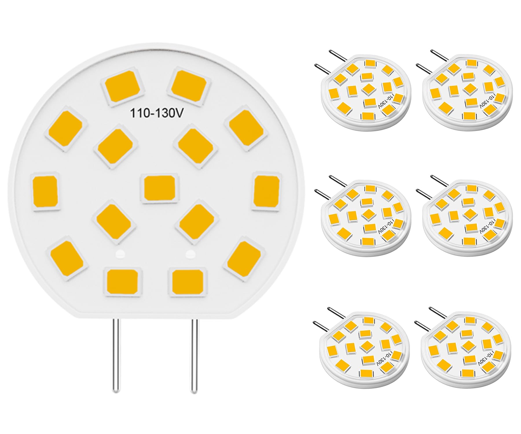 G8 Led Bulb Dimmable 3W Mini Thin Puck Light Equivalent To 20W-25W T4 G8 Bi-Pin Base Halogen Bulb, 120V Natural White 4000K G8 B