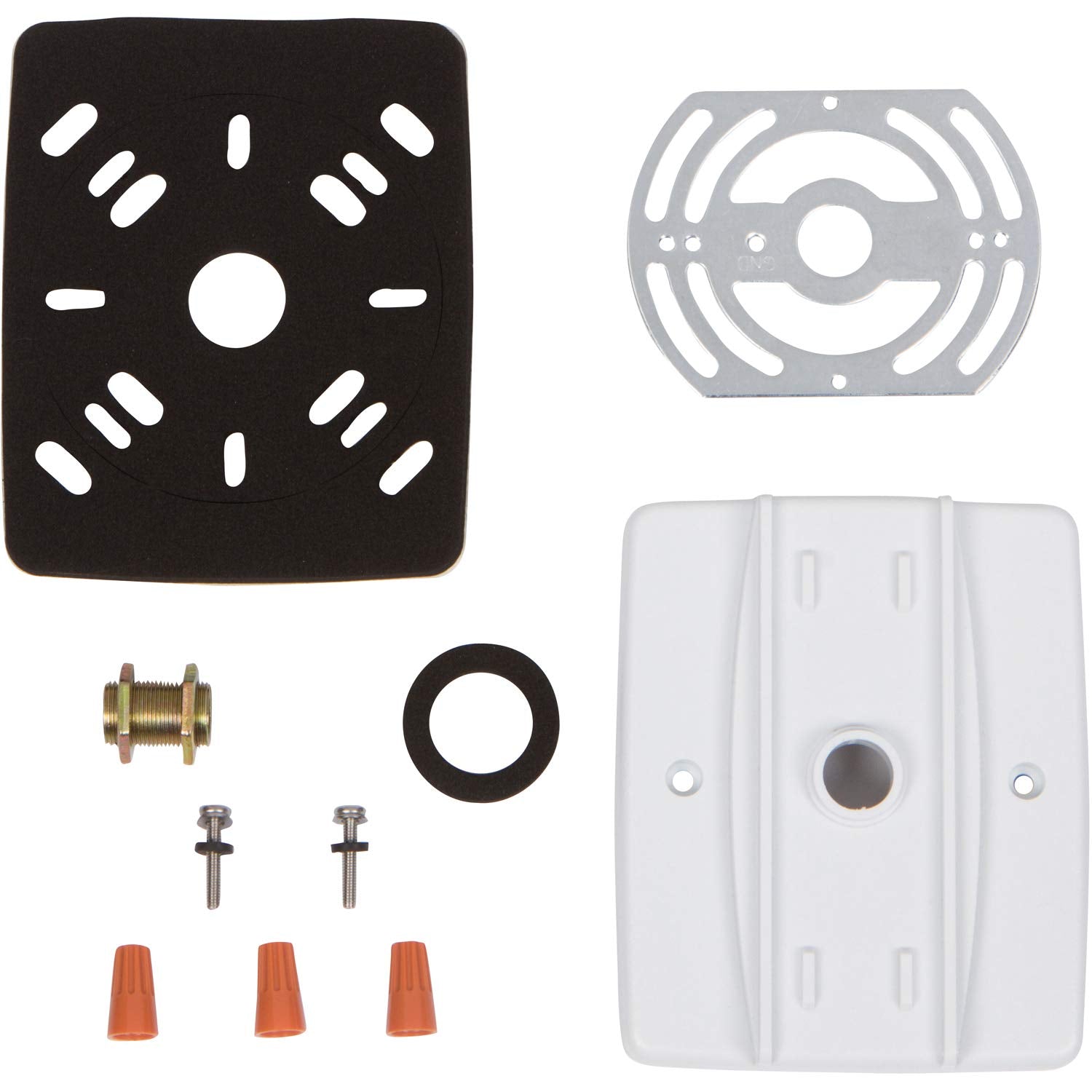 Morris LED Wet Location Combo Exit Sign & Emergency Light, Red Legend, Model 73456, Not Remote Capable, White Housing