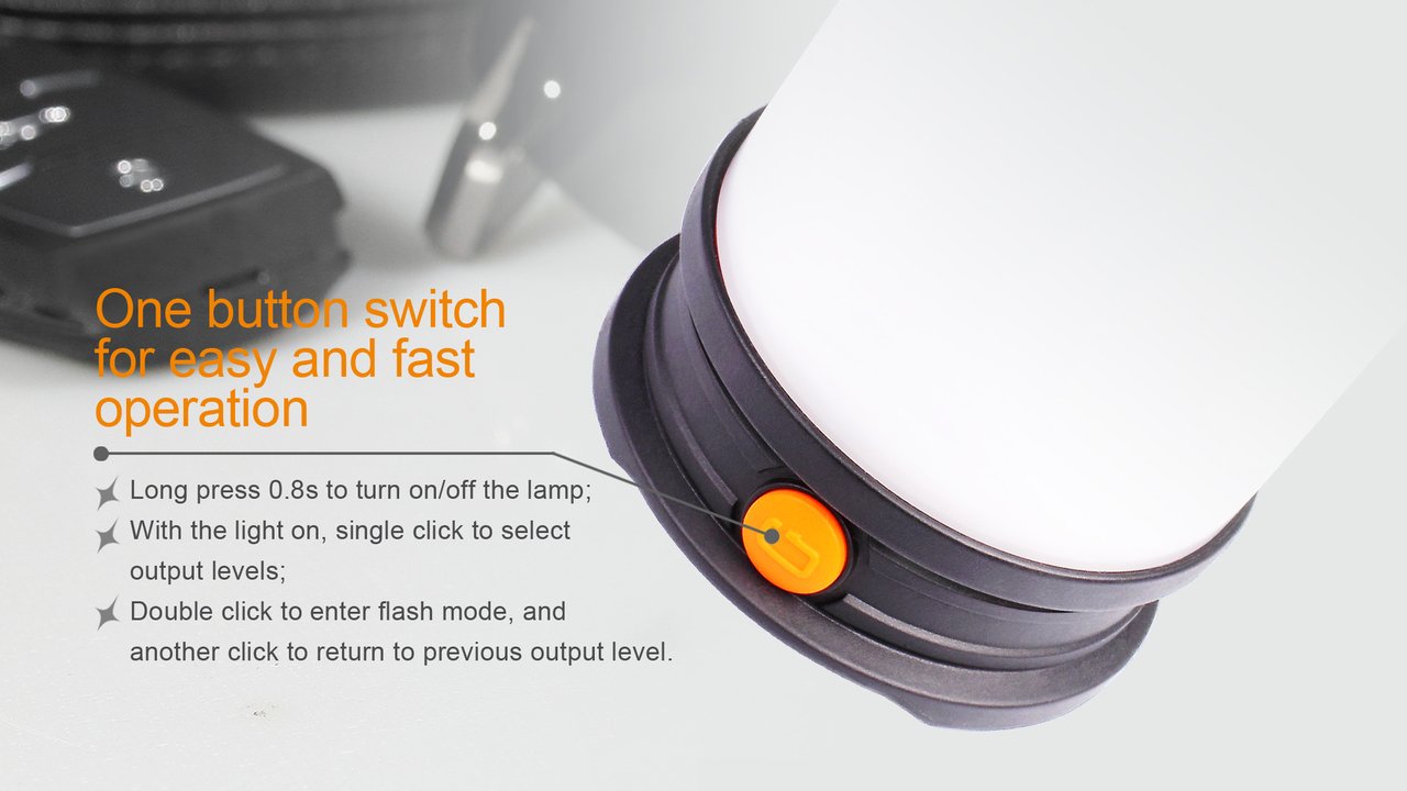 Fenix CL30R 650 Lumen Rechargeable LED Camping Lantern with LumenTac Organizer