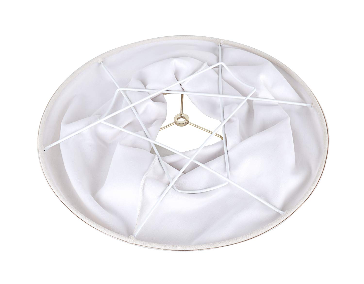 Aspen Creative 38003-2, Bell Collapsible Spider Lamp Shade, Beige, 6&quot; Top X 16&quot; Bottom X 12&quot; Slant Height, Set Of 2