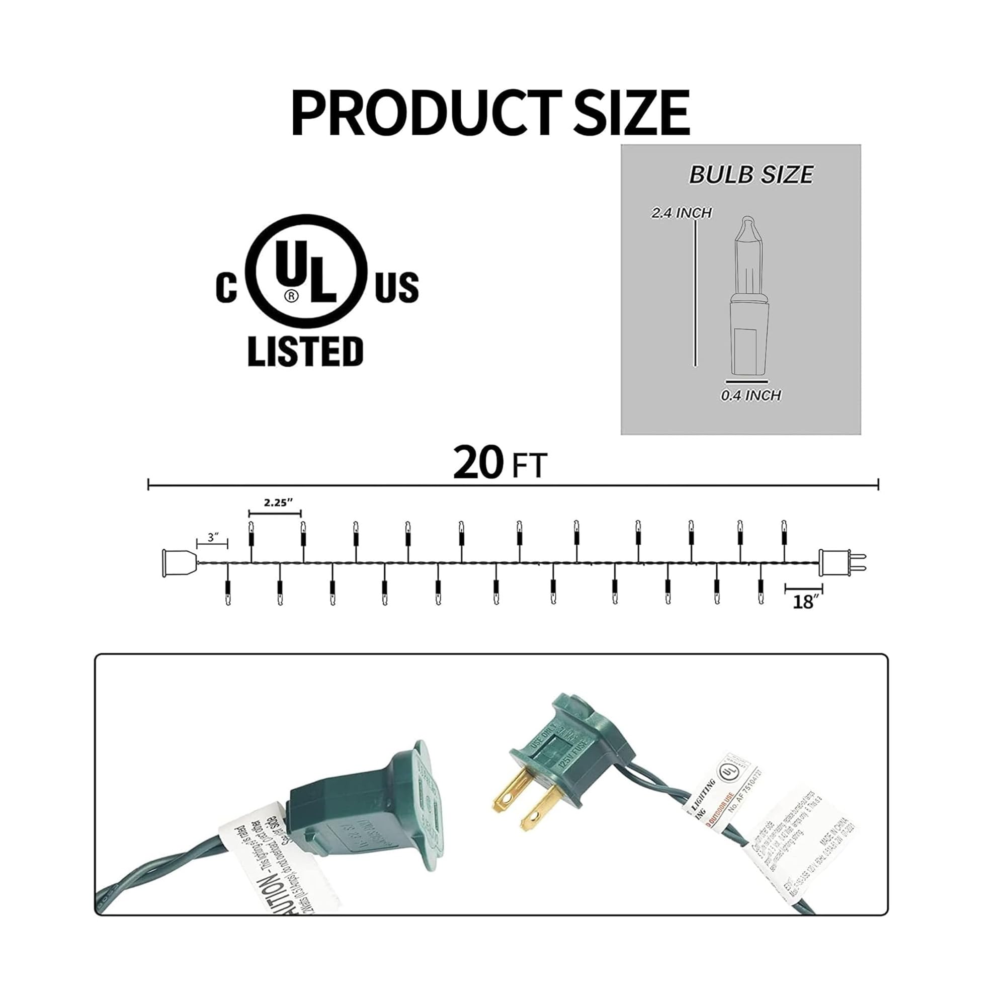 Tw Shine Warm White Christmas Lights  3 Pack Total 60Ft 300 Count Incandescent Mini Tree String Lights  Waterproof Christmas Decorations For Outdoor Indoor Xmas Patio Home Party Garden Yard Decor