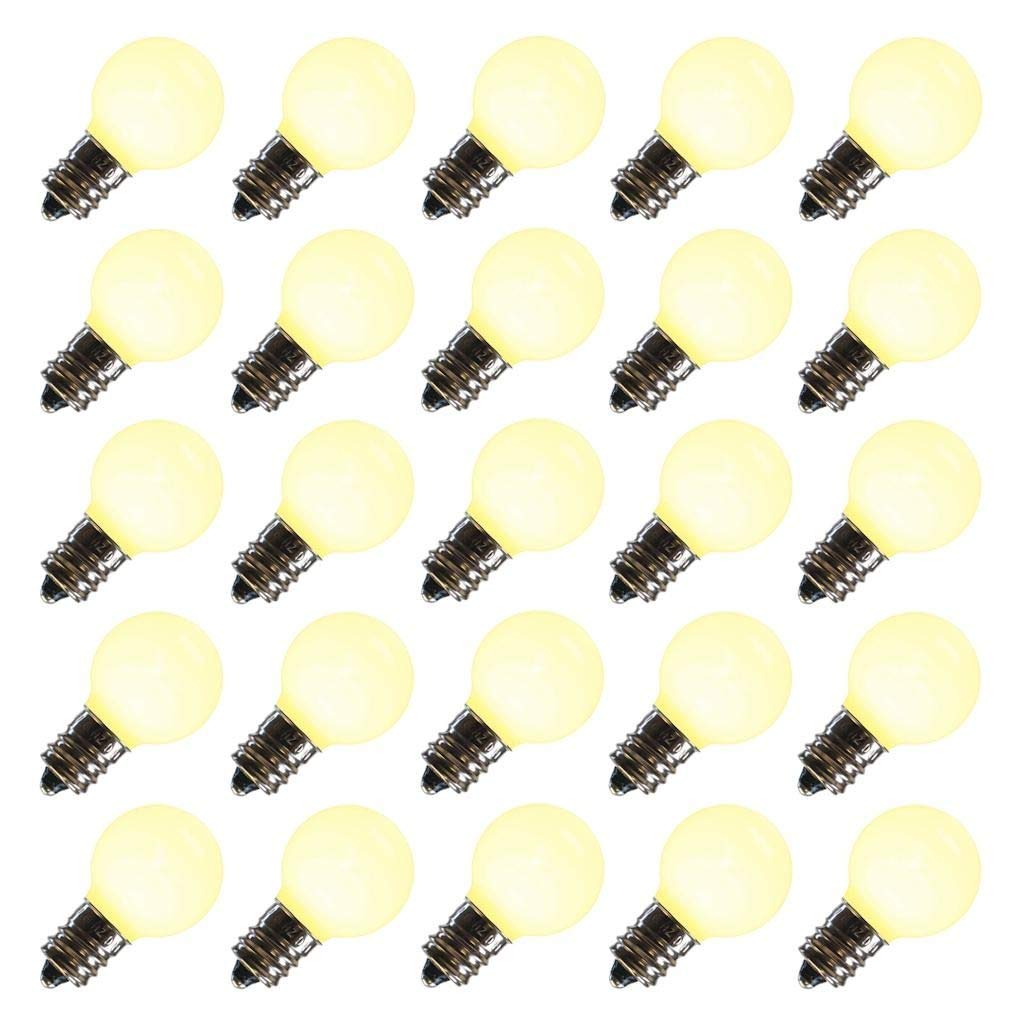 Vickerman G30 LED Bulb, Warm White, Dimmable, E12 Base, 0.96W, 120V, Model XLEDCG31-25, 25
