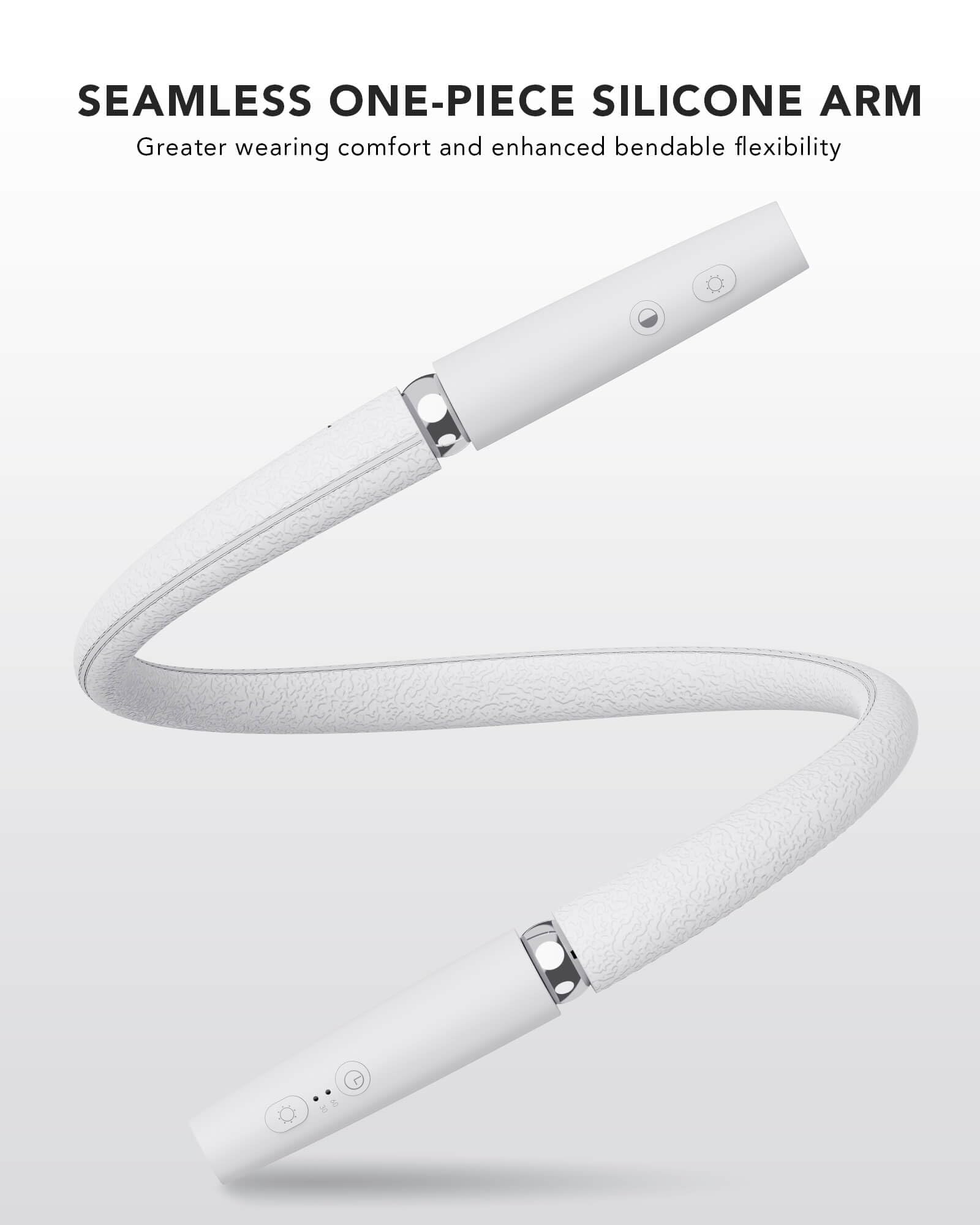 Nivava Neck Reading Light, Book Light For Reading In Bed [Steering Shafts Adjustment], Bendable Silicone Arm, Long Lasting Led R