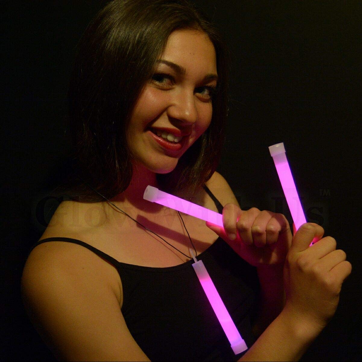 Glow Sticks Bulk Wholesale, 100 6    Industrial Grade Pink Light Sticks. Bright Color, Glow 12-14 Hrs, Safety Glow Stick With 3-
