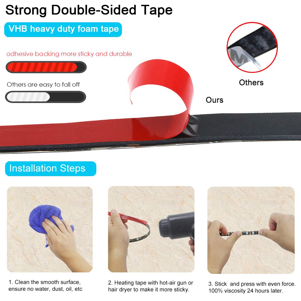 ALITOVE 16.4ft 5050 SMD Red LED Flexible Strip Ribbon Light 5M 300 LEDs Waterproof IP65 DC 12V for Home Garden Commercial Area L