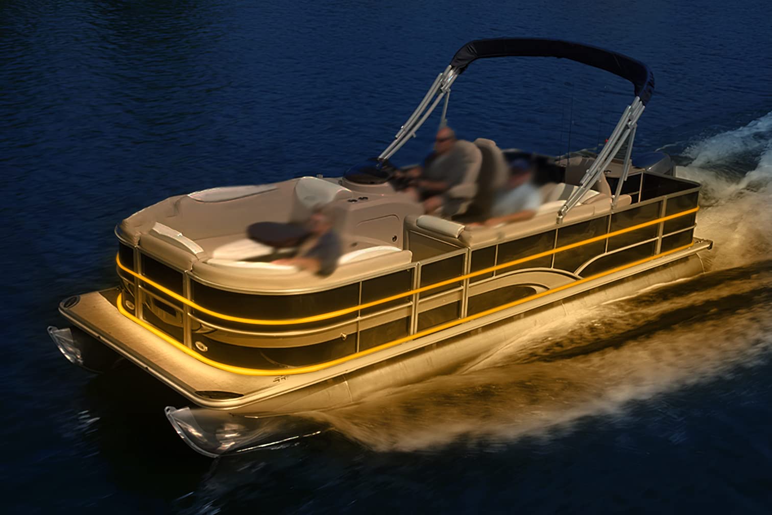 Vbakor 12V Waterproof Pontoon LED Strip Lights, 5M Amber Marine Light for Boats, Model VH284605