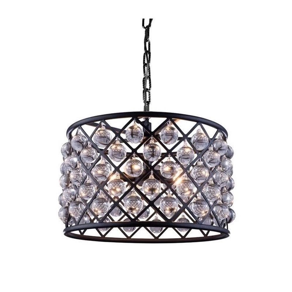 Elegant Lighting Madison 20&quot; 6 Light Royal Crystal Pendant Lamp