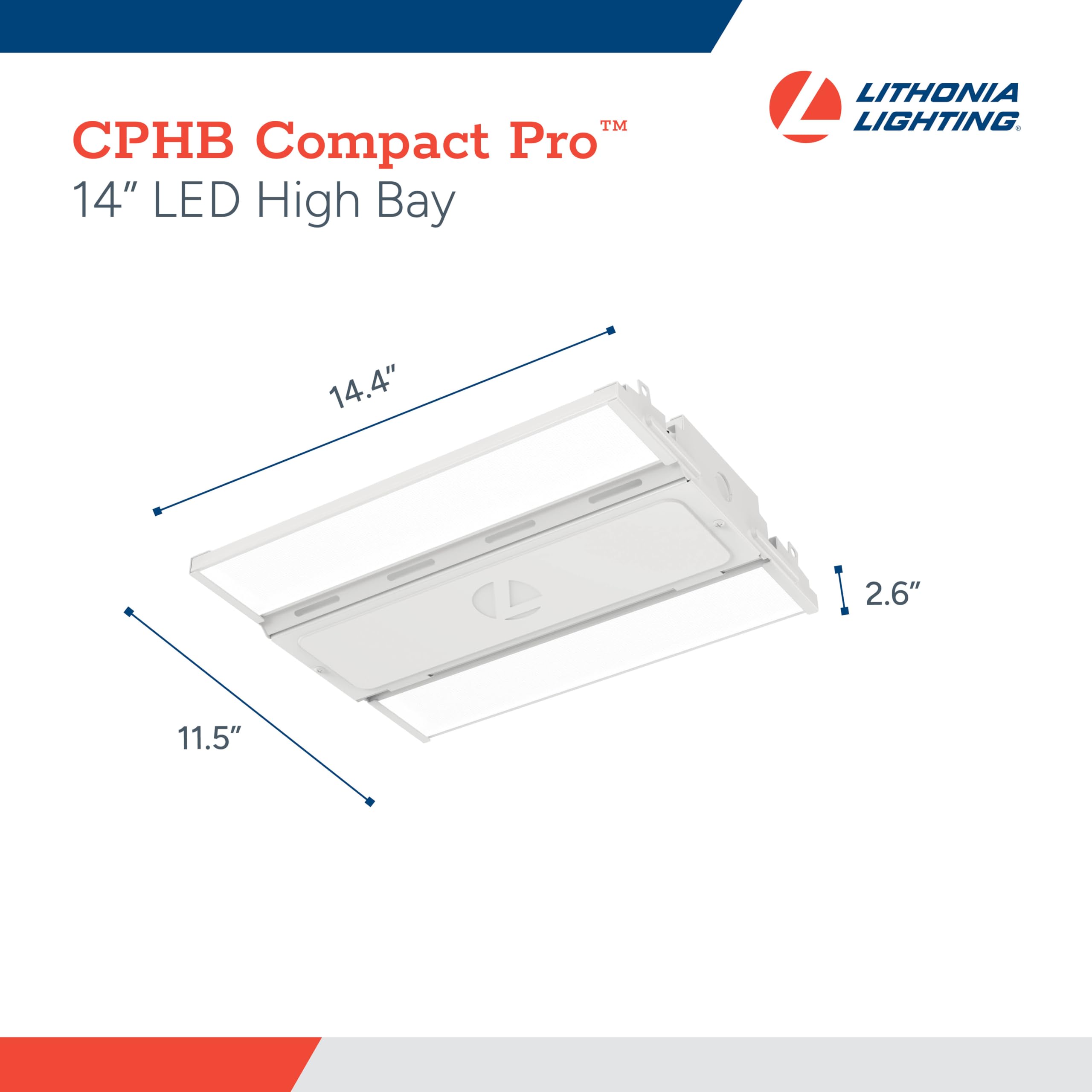 Lithonia Lighting Compact Pro Led High Bay Light  Ceiling Lighting Fixture  15 000 Lumens  4000K Cool White  Dimmable Led Work Light For Garage And Warehouse  Mvolt 120-277V (Cphb 15Lm Mvolt 40K)
