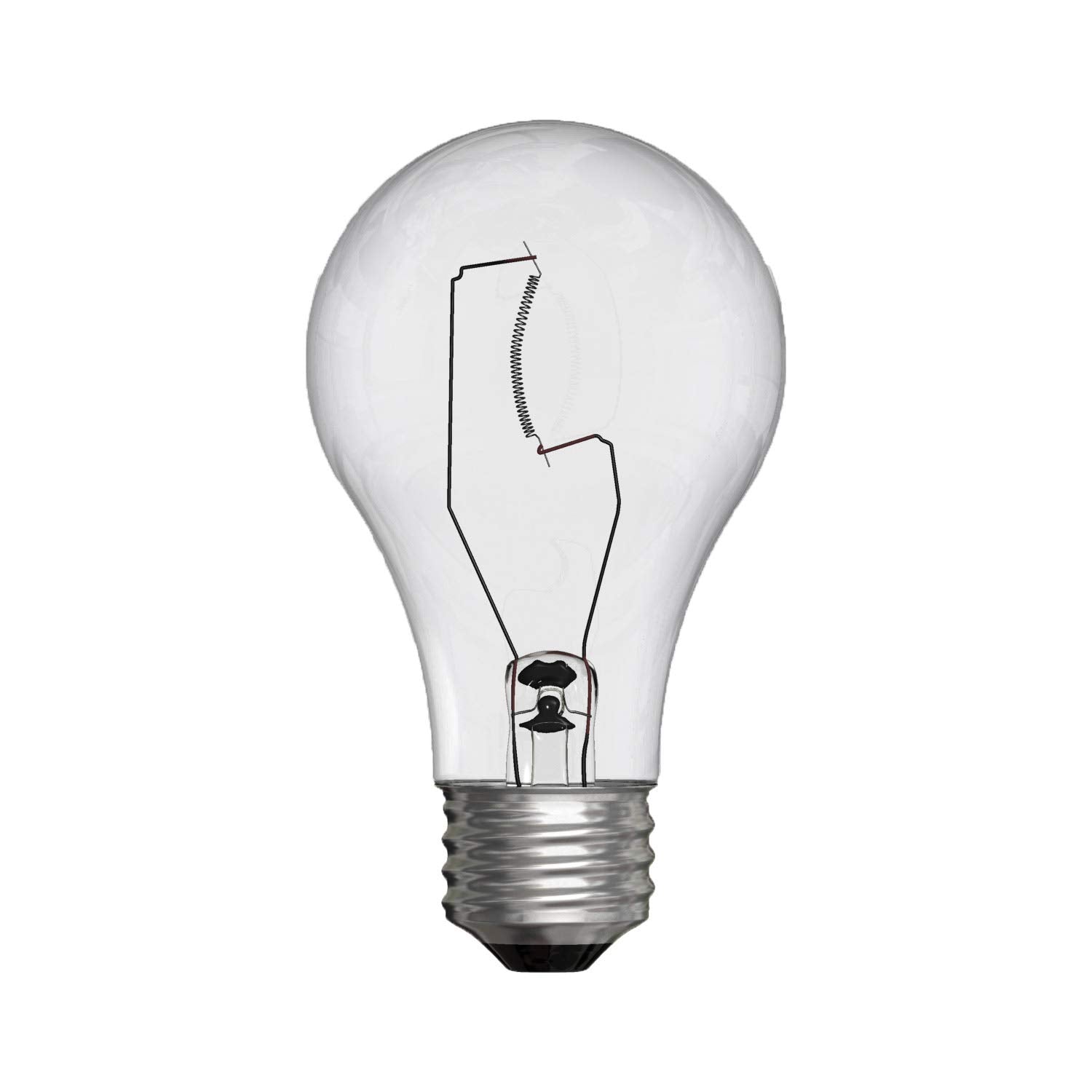 GE 25-Watt Decorative A19 Incandescent Light Bulb, Crystal Clear, 2-Pack, 215-Lumen