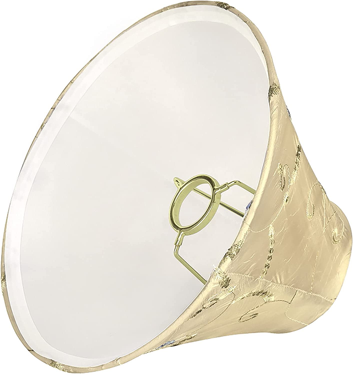 Aspen Creative 58026A, Bell Uno Lamp Shade, Gold, 4&quot; Top X 10&quot; Bottom X 7&quot; Slant Height, Slip Uno 33Mm