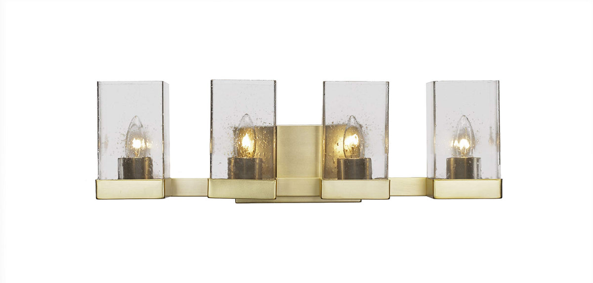 Toltec Lighting Nouvelle 4 Light Bath Bar In New Age Brass (3124-Nab-530)