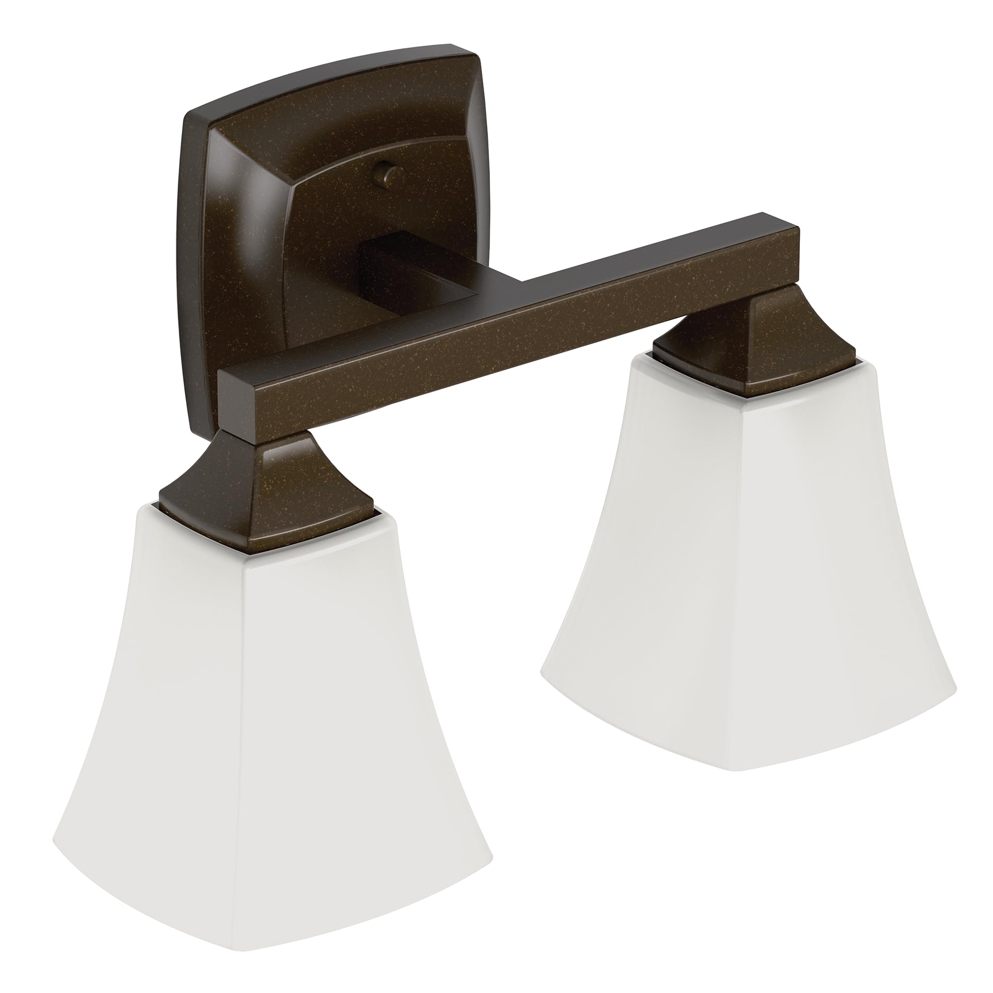 Moen Yb5162Orb Voss 2-Light Dual-Mount Bath Bathroom Vanity Fixture With Frosted Glass, Oil Rubbed Bronze