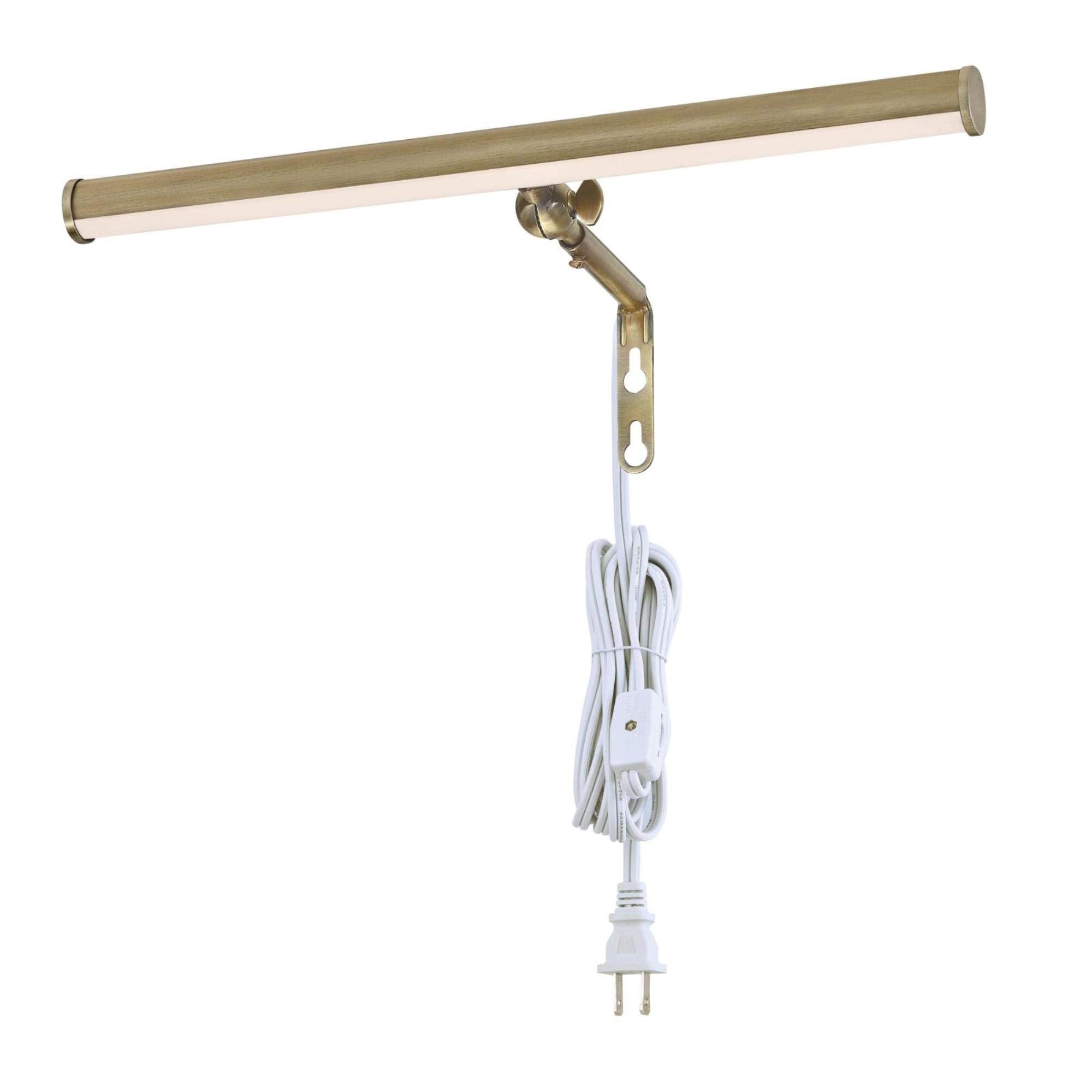 Westinghouse Adjustable LED Picture Light, 14 Inch, 4 Watt, Antique Brass Finish, 3000K, Model 7501300