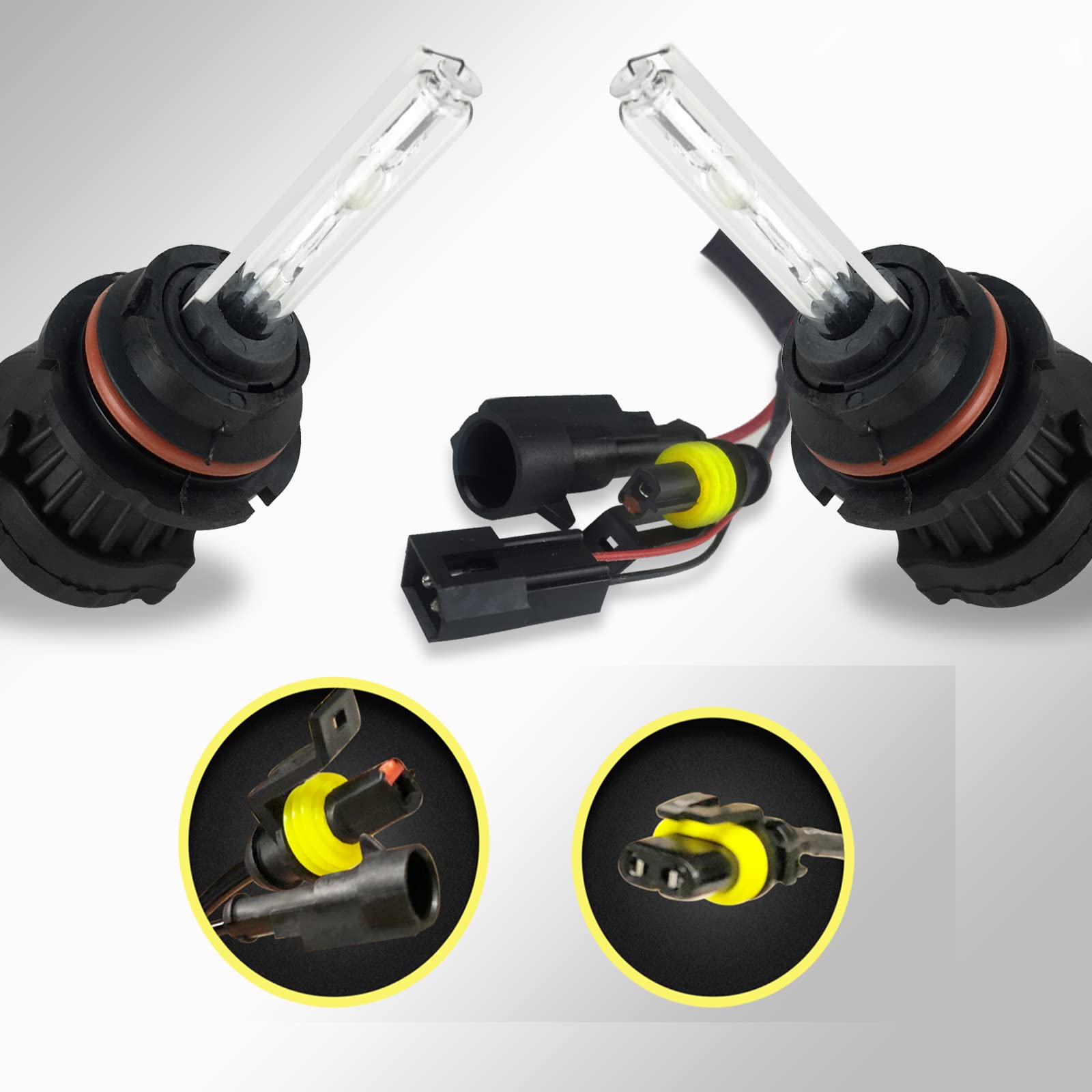 Innovited HID Xenon 9004 9007 3000K Bi xenon HI/LO HID Replacement Bulbs (1 Pair) Golden Yellow