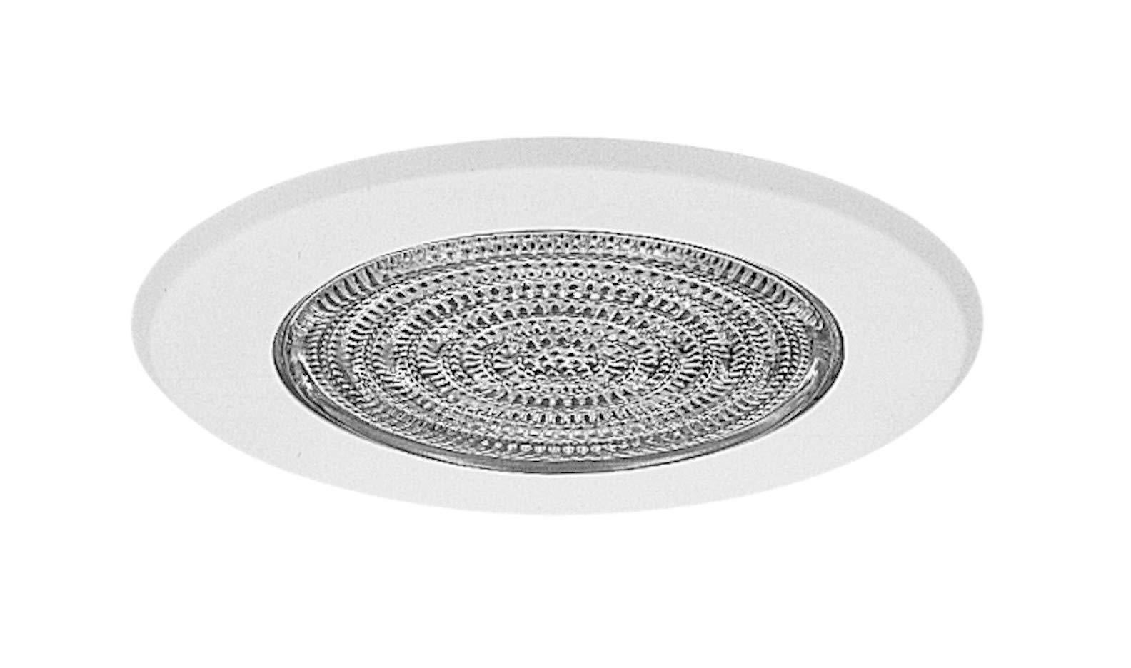 NICOR Lighting 5 in. White Recessed Shower Trim with Lexan Fresnel Lens (15502)