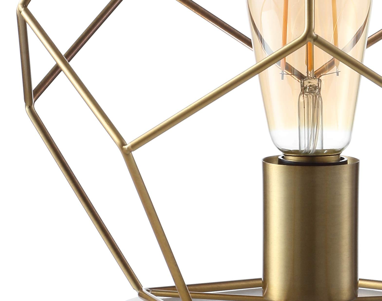 JONATHAN Y JYL1047A 10in Metal/Marble LED Table Lamp, Brass Gold, Midcentury Modern Design for Bedroom, Living Room, Office