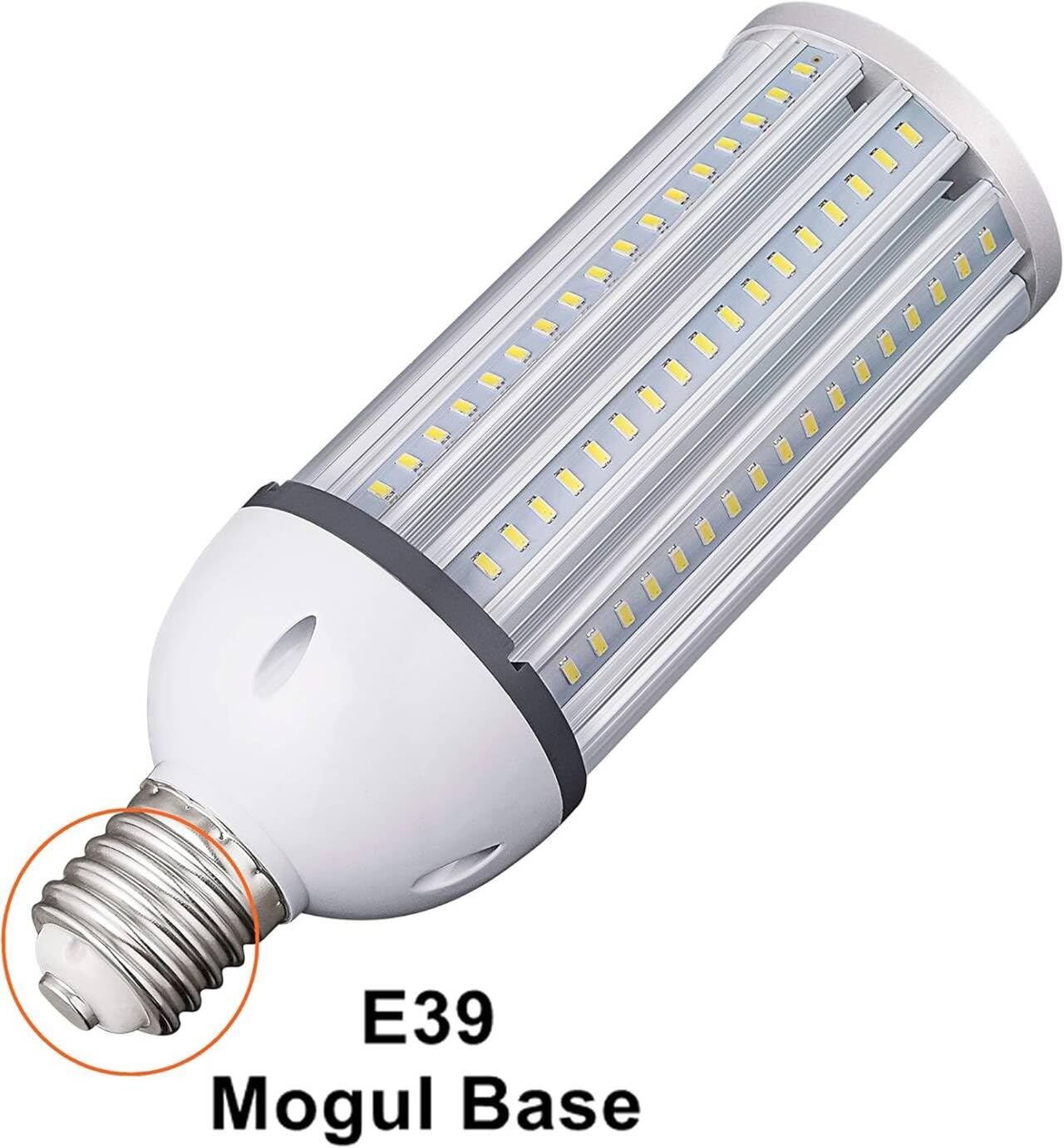 Tjbb 60W Led Corn Light Bulb E39 Mogul Base Led Lights Equivalent(300W) 5000K Daylight Ip65 Waterproof Replacement Mh Hid Hps Fo