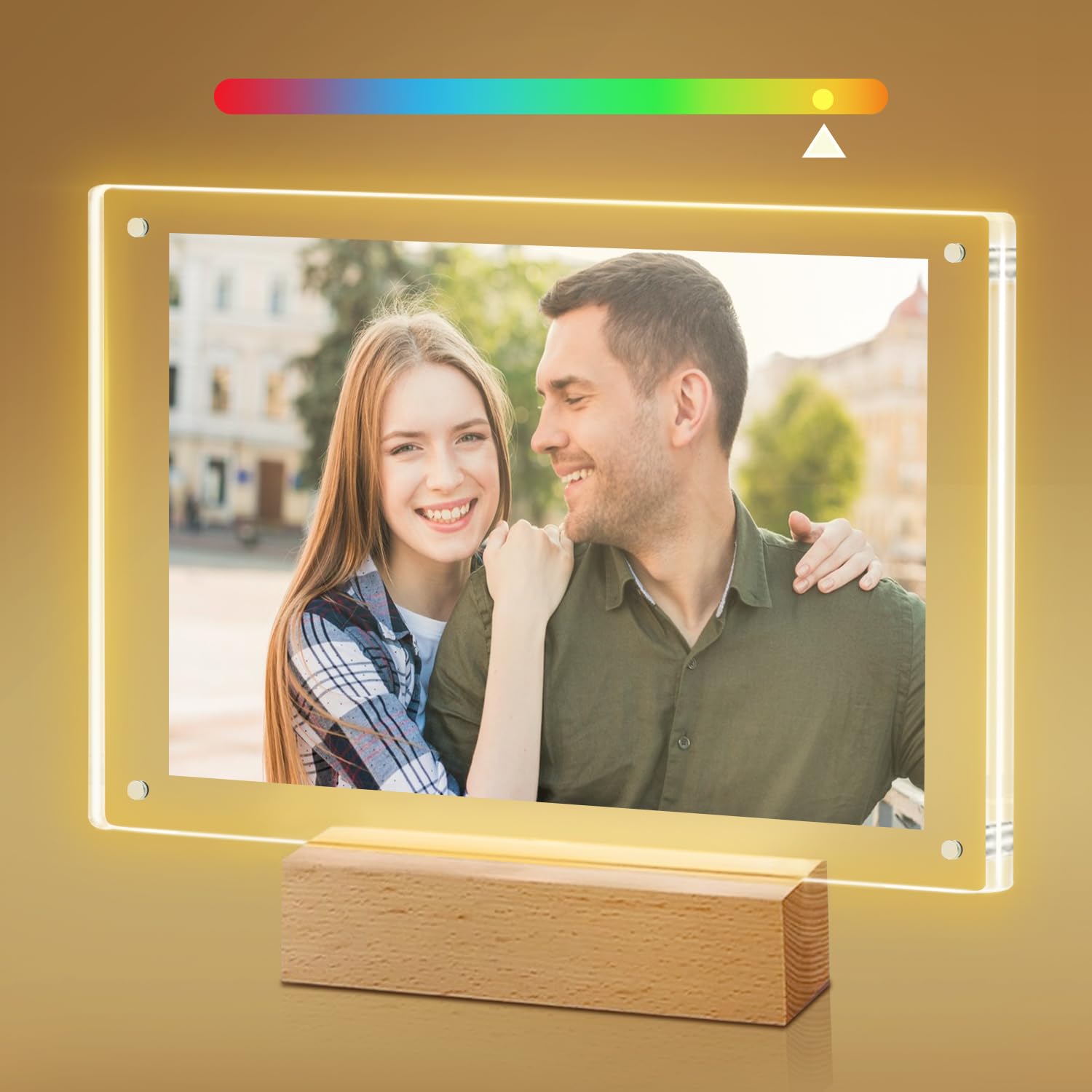 laapee Light up Picture Frame 5x7  Color-Changing Led Picture Frame  Love Photo Frames for Couple  Cute Picture Lamp Decor for Family
