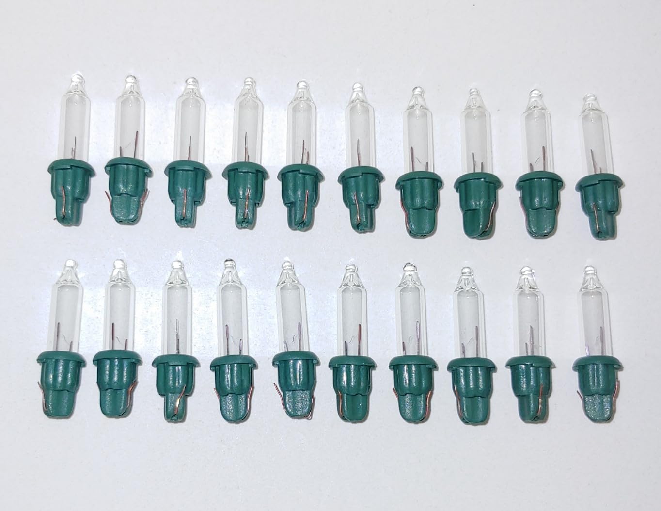 JL Missouri Parts GE 20x Mini Clear Christmas Light Bulbs Replacement 2.5V Indoor/Outdoor, Glass, 20 Count