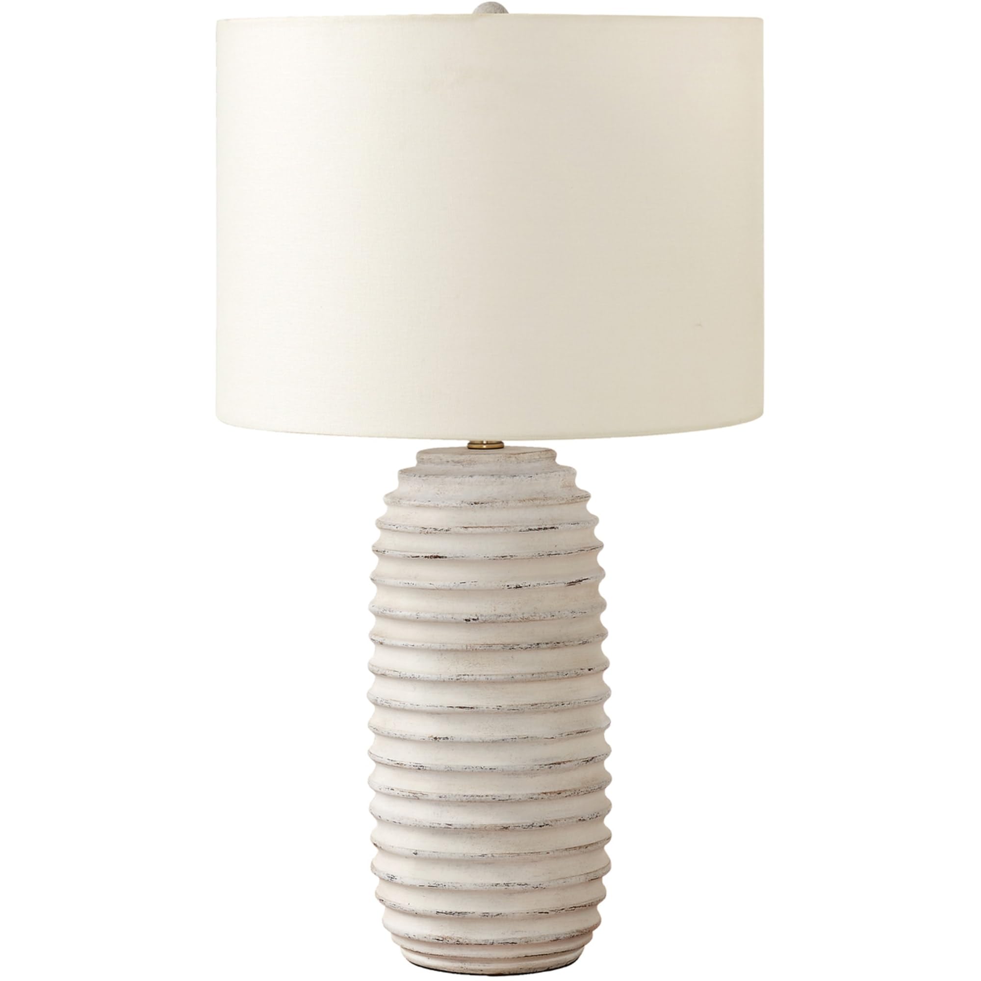 Monarch Specialties I 9742 Lightingtable Lamp, Cream Resin, Ivory/Cream Shade, Transitional